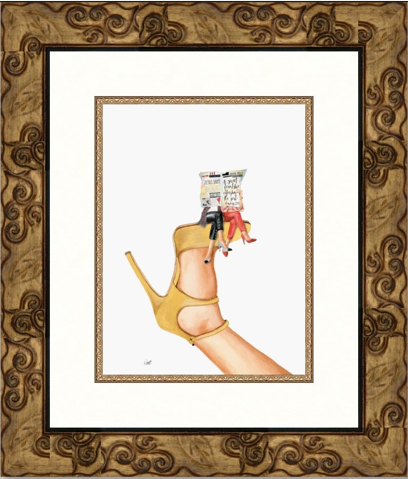 A Sweet Friendship on Yellow Suede Shoes