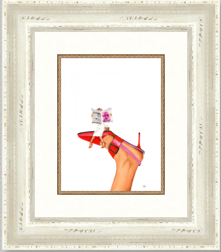 Not Shaken on a Red and Pink Shoe