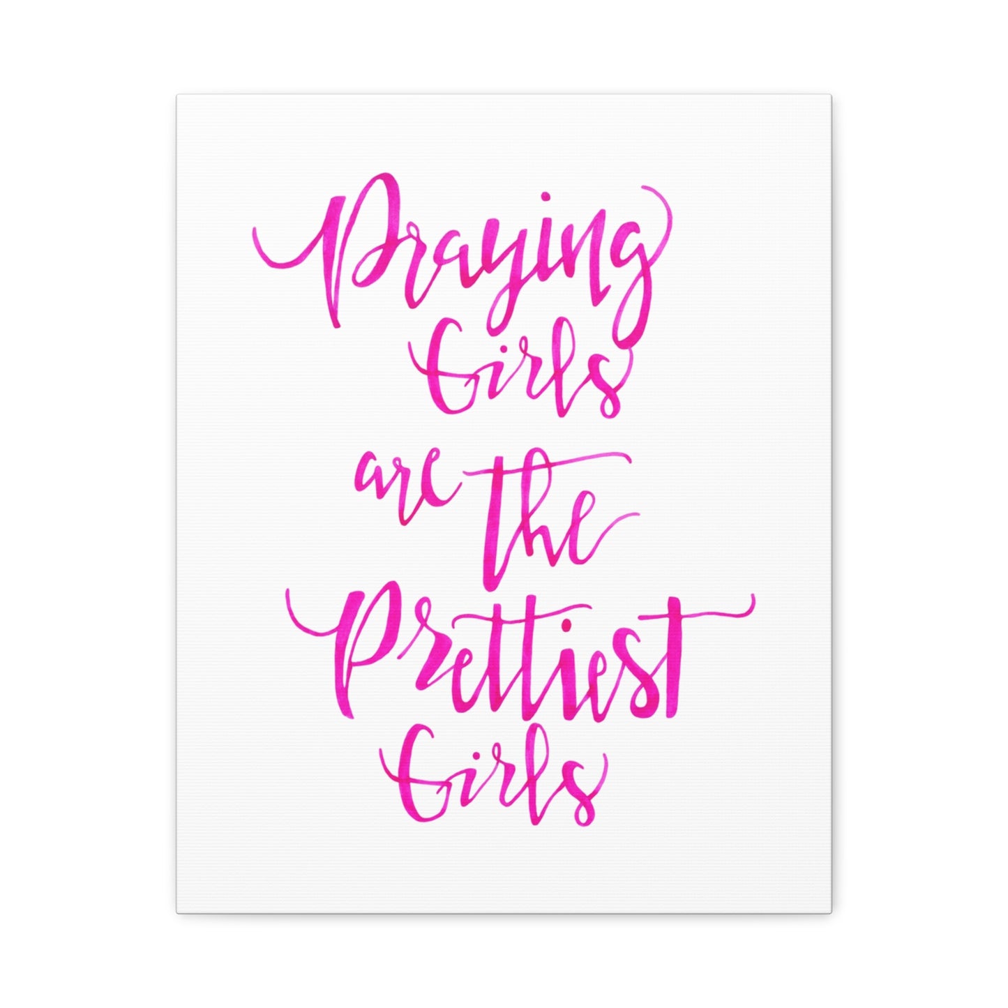 Praying Girls Matte Canvas, Stretched, 1.25"