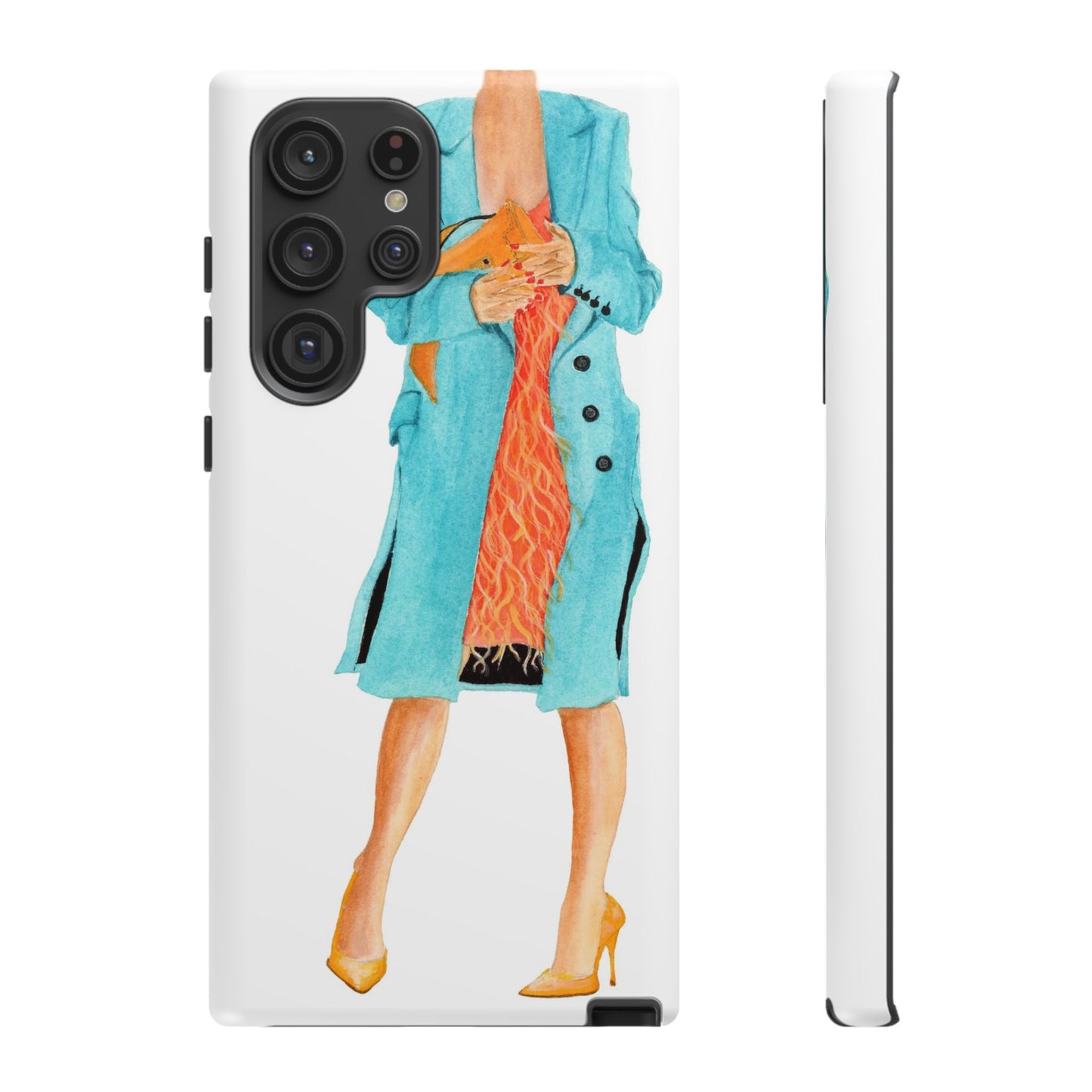 Orange Shimmy Dress Phone Cases
