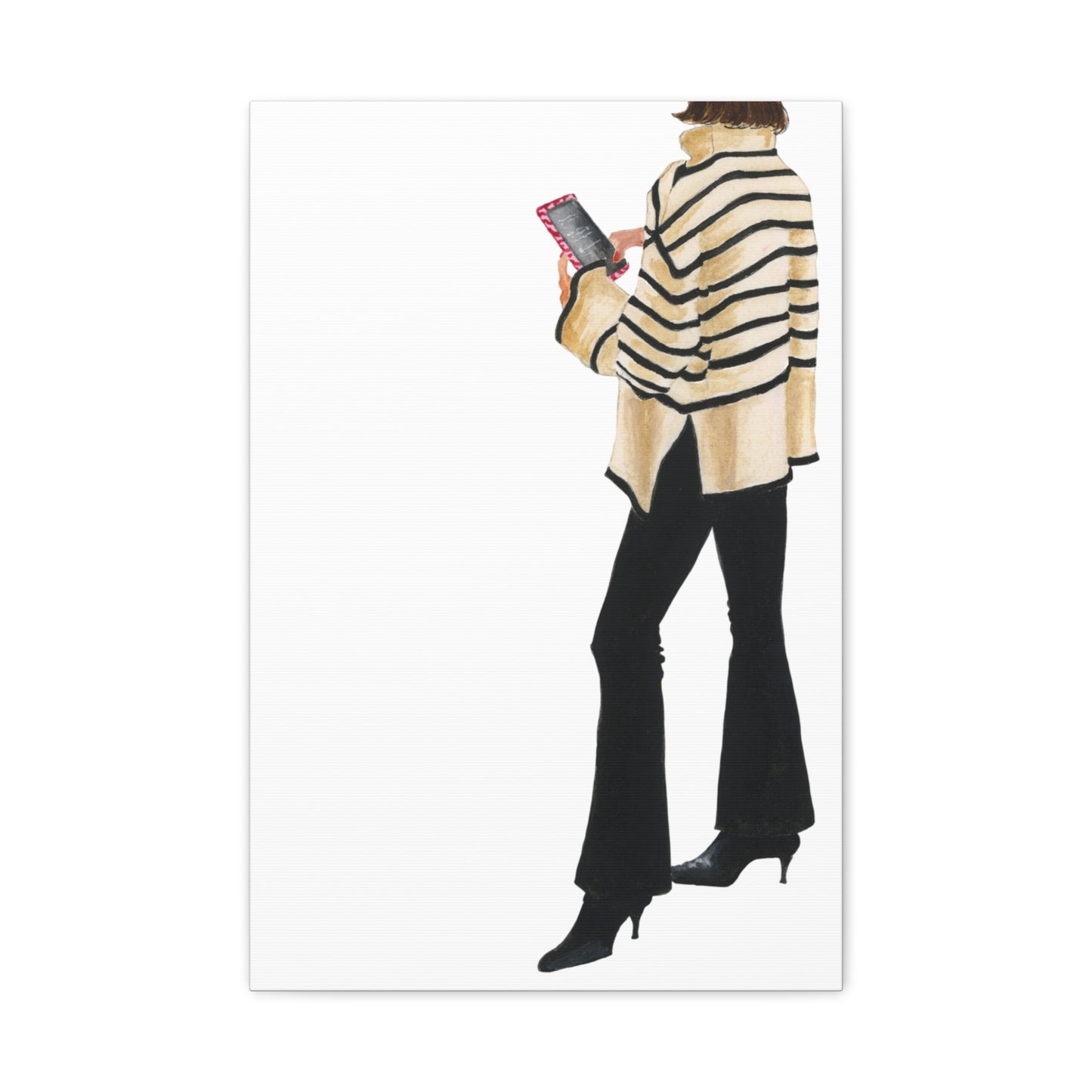 Texting Matte Canvas, Stretched, 1.25"