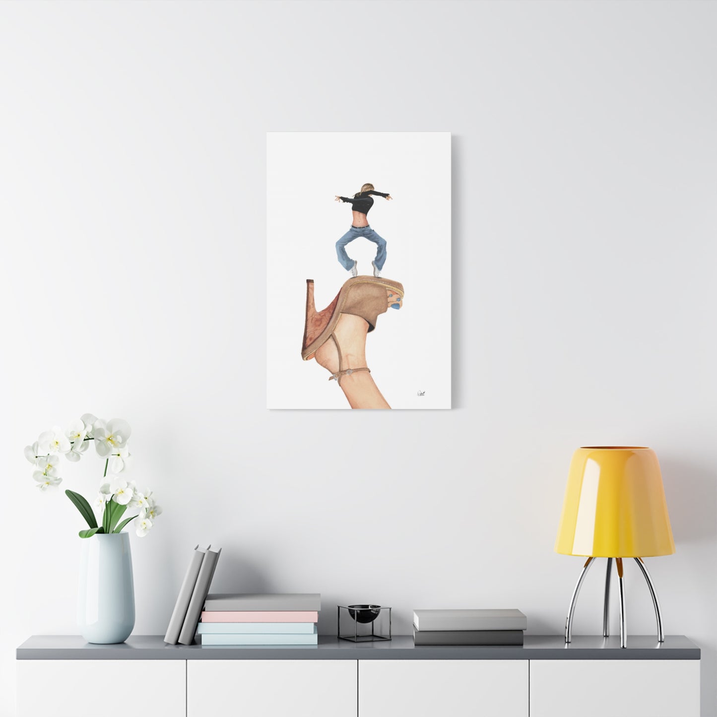 Dancer on Blue Toenails Matte Canvas, Stretched, 1.25"