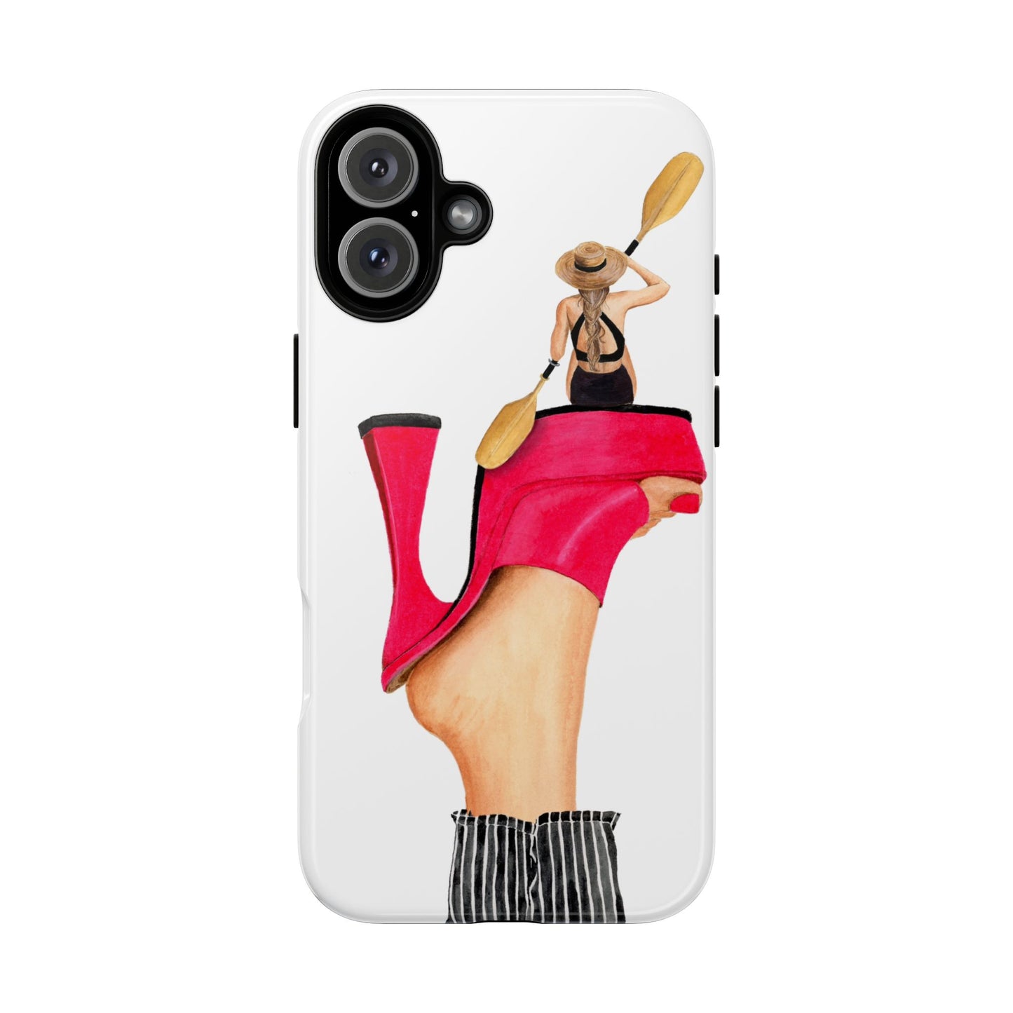 Kayaker On a Pink Shoe Phone Case