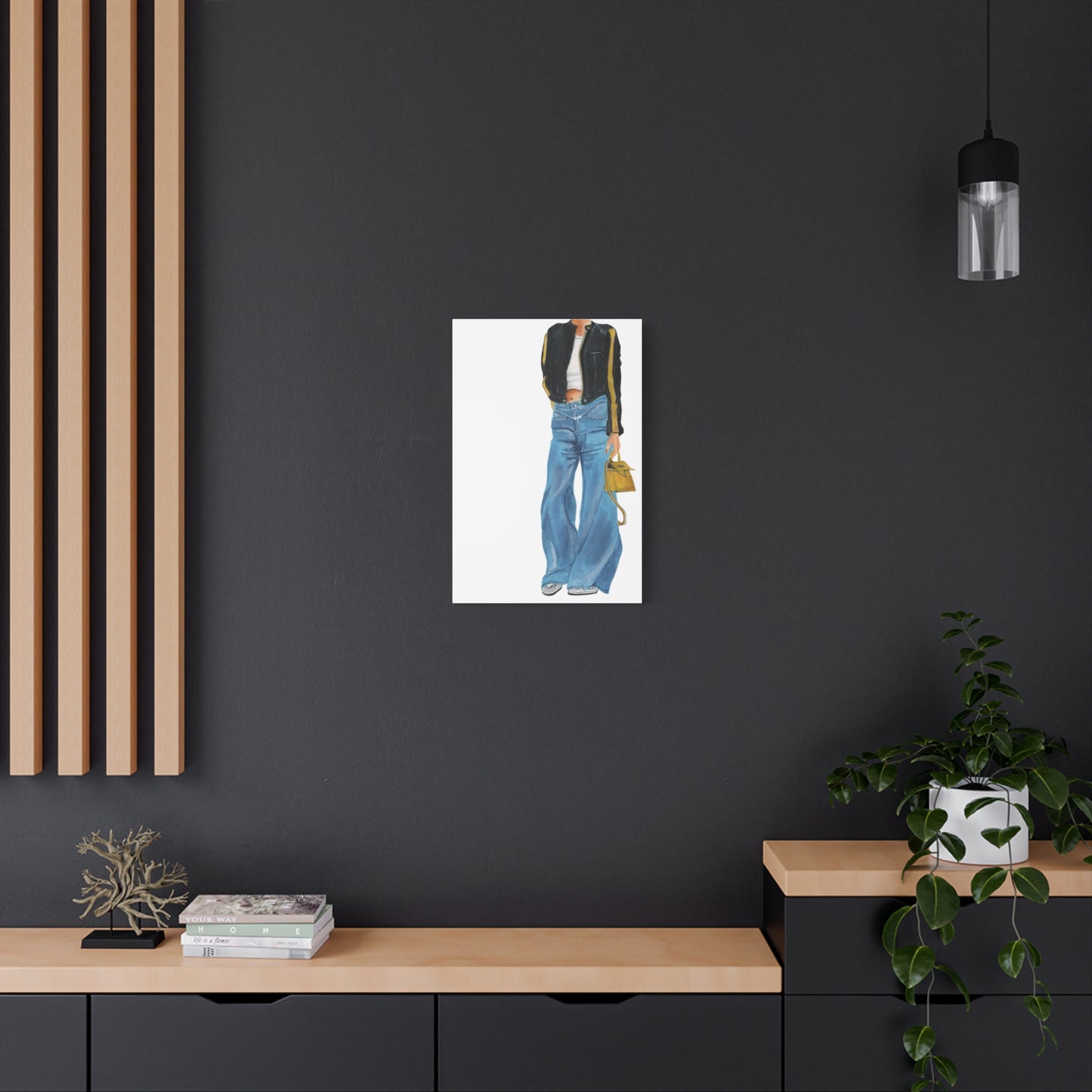 Racing Stripe Matte Canvas, Stretched, 1.25"