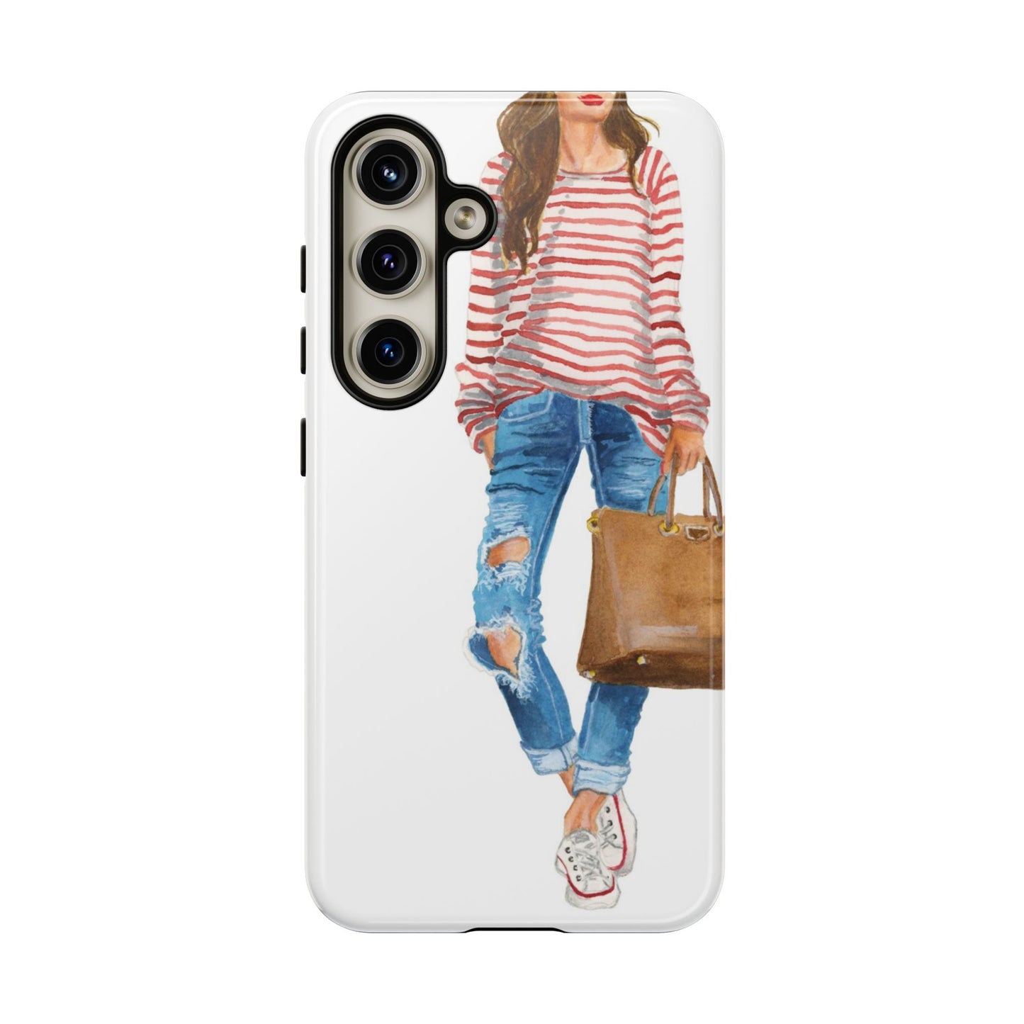 Red Stripes and Jeans PhoneCase