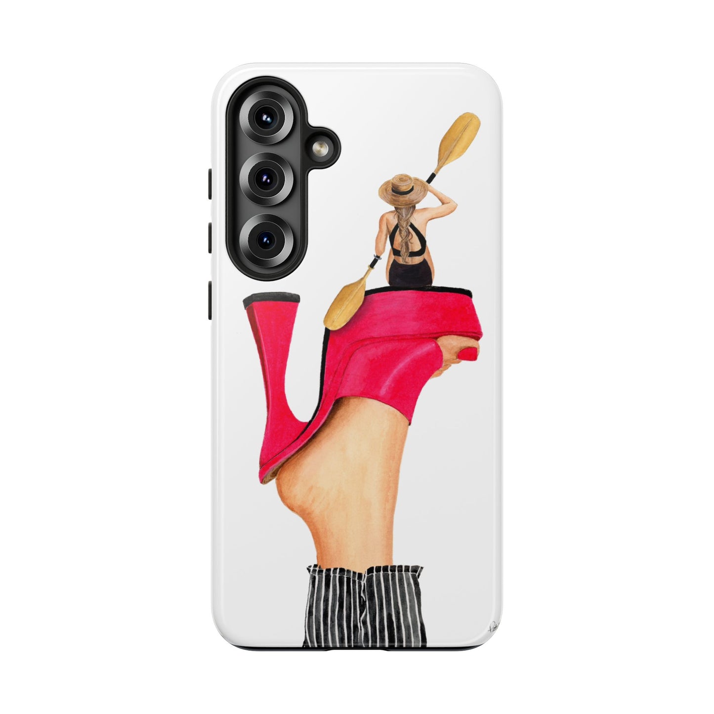 Kayaker On a Pink Shoe Phone Case