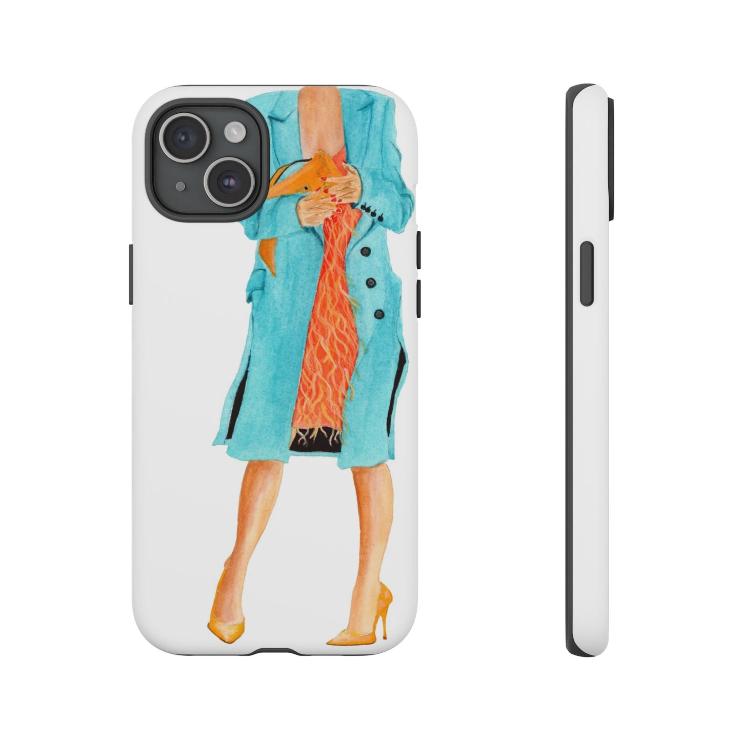Orange Shimmy Dress Phone Cases