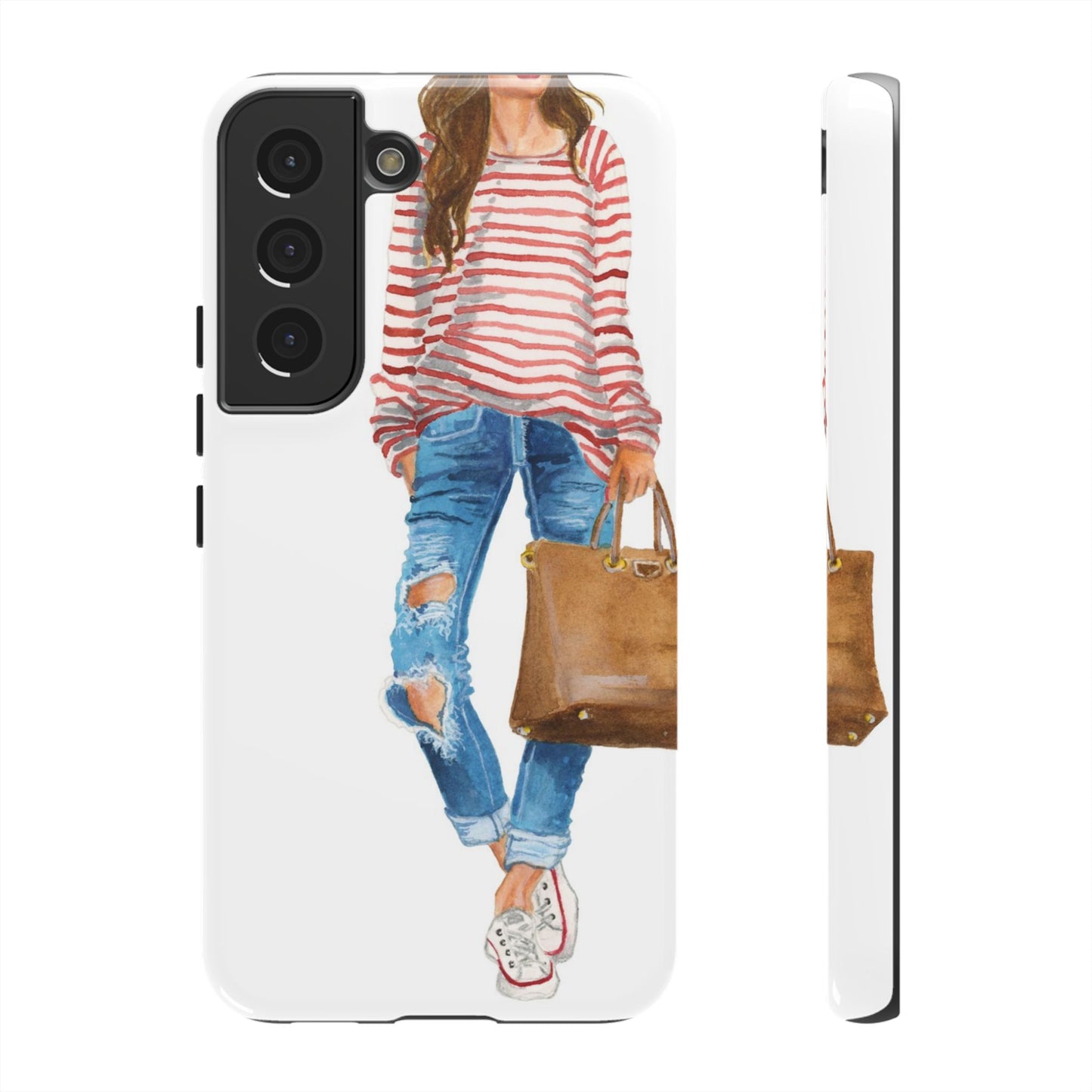 Red Stripes and Jeans PhoneCase