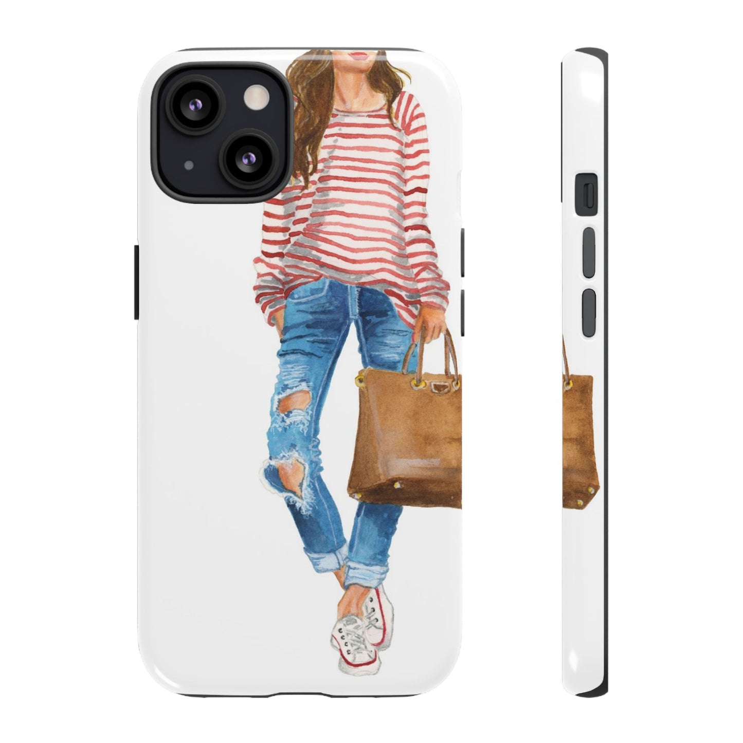 Red Stripes and Jeans PhoneCase