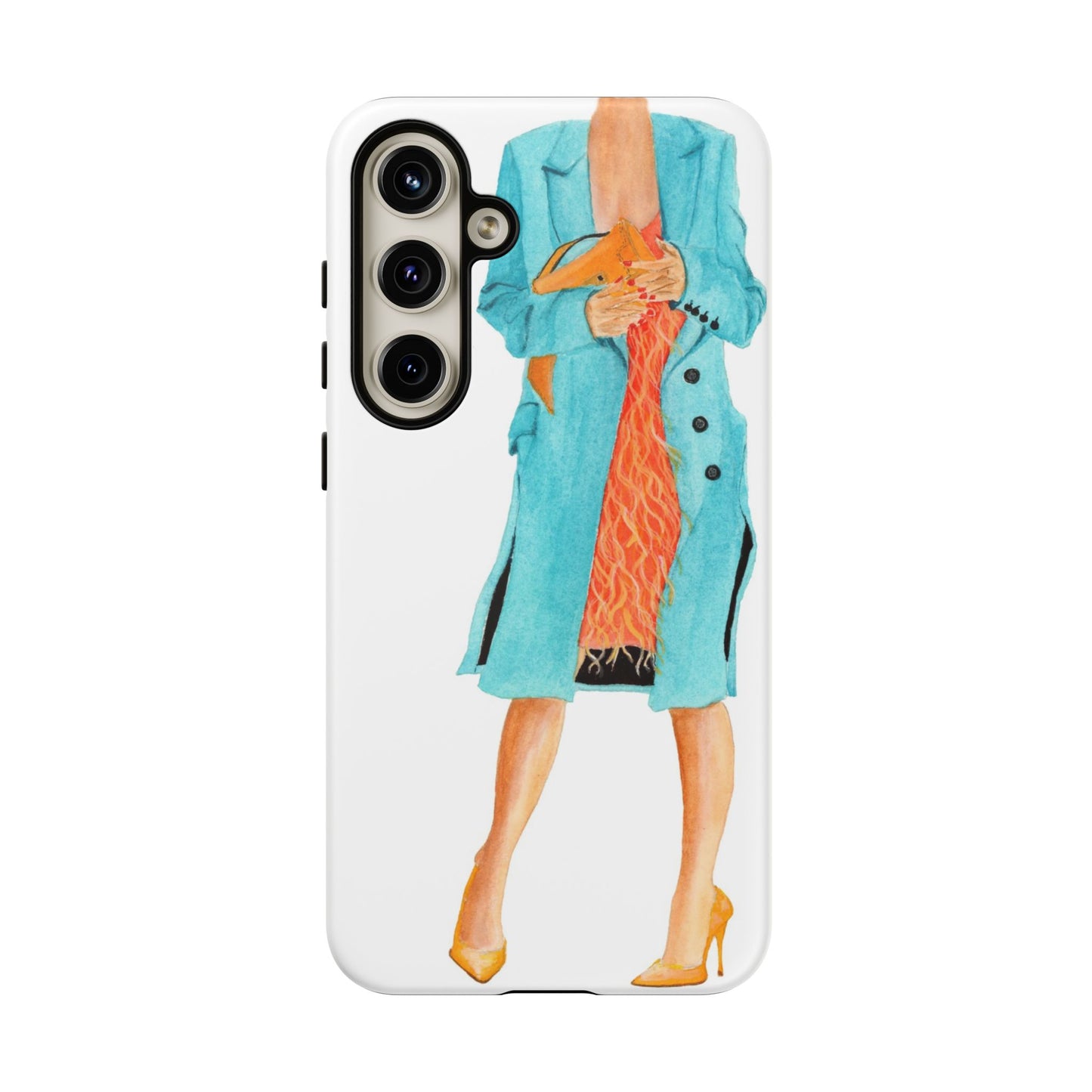 Orange Shimmy Dress Phone Cases