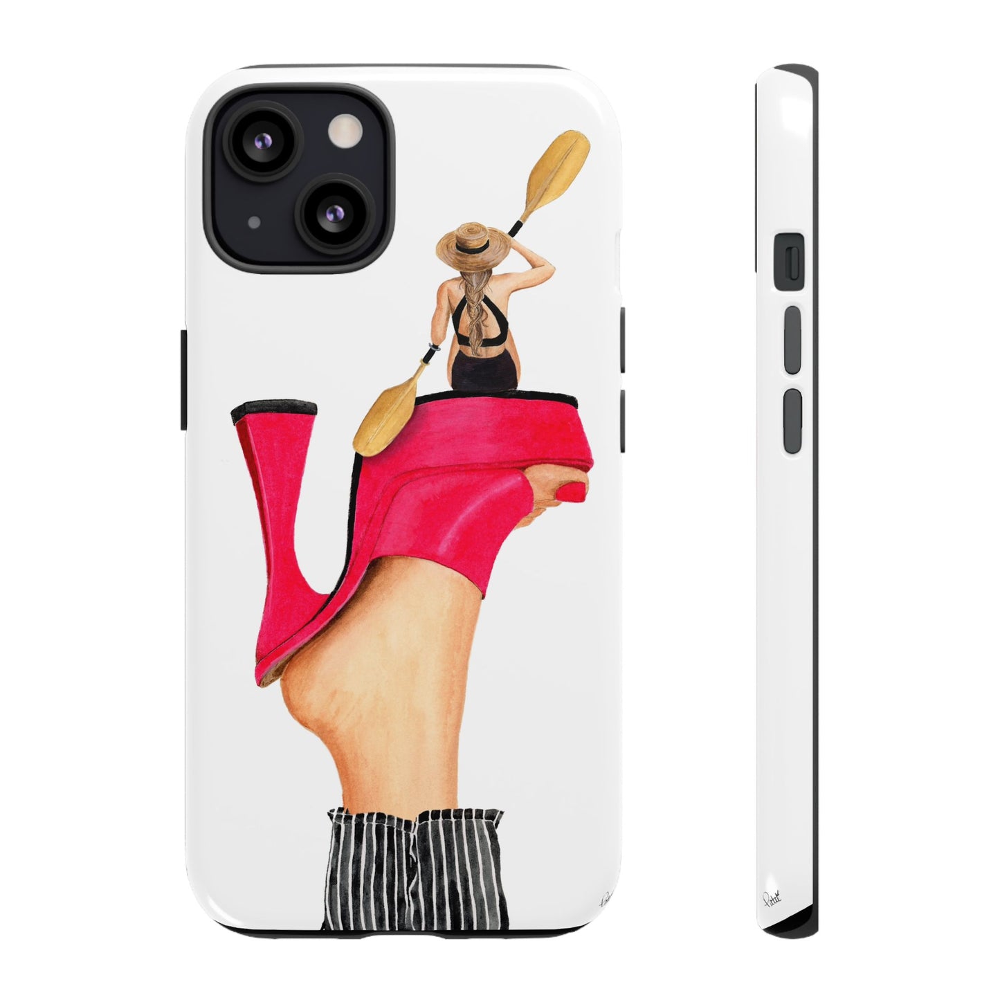 Kayaker On a Pink Shoe Phone Case