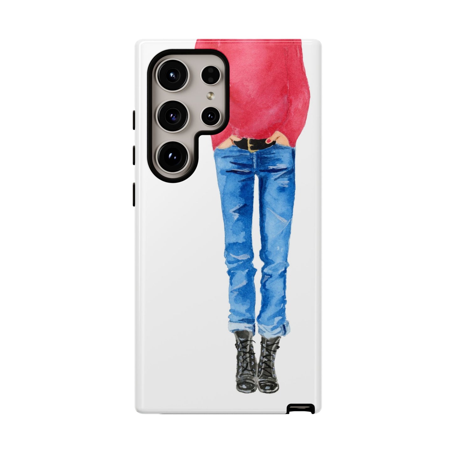 Black Lace-Up Boots Phone Case