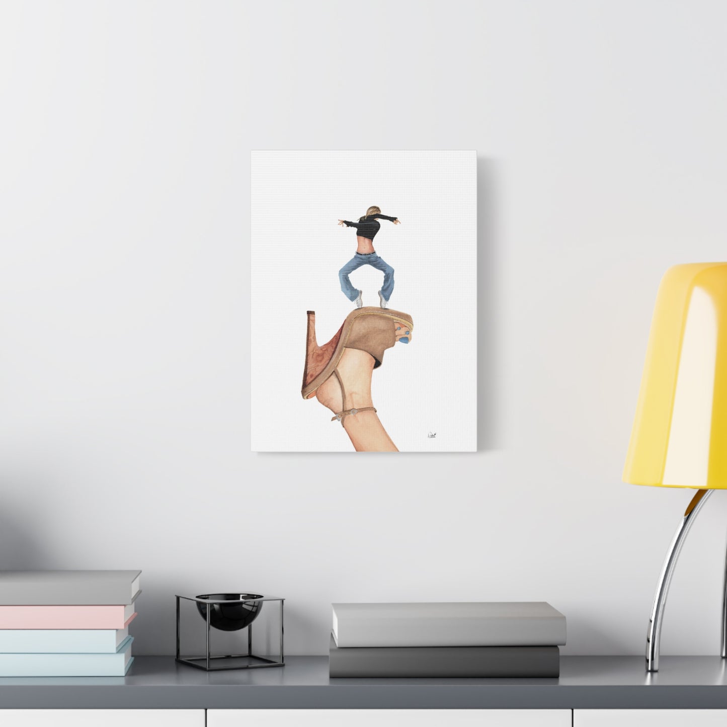 Dancer on Blue Toenails Matte Canvas, Stretched, 1.25"