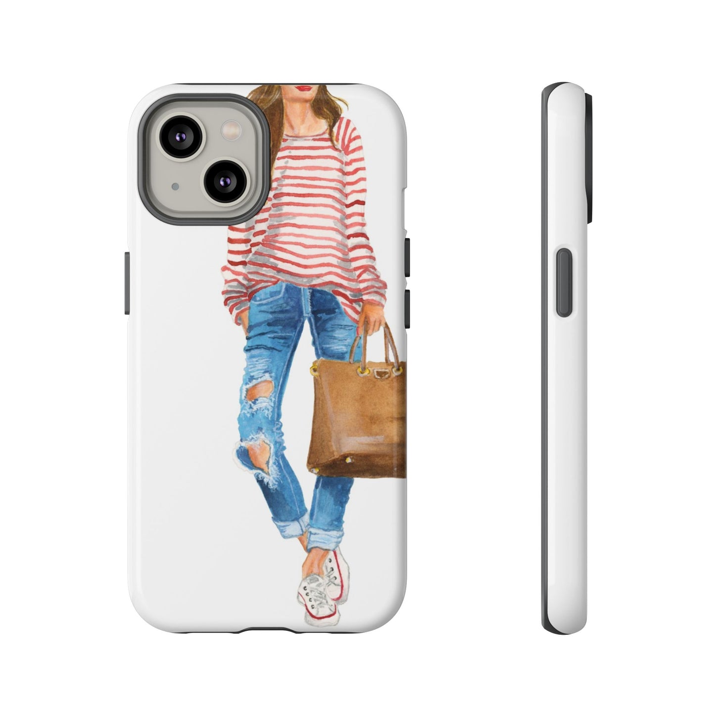 Red Stripes and Jeans PhoneCase