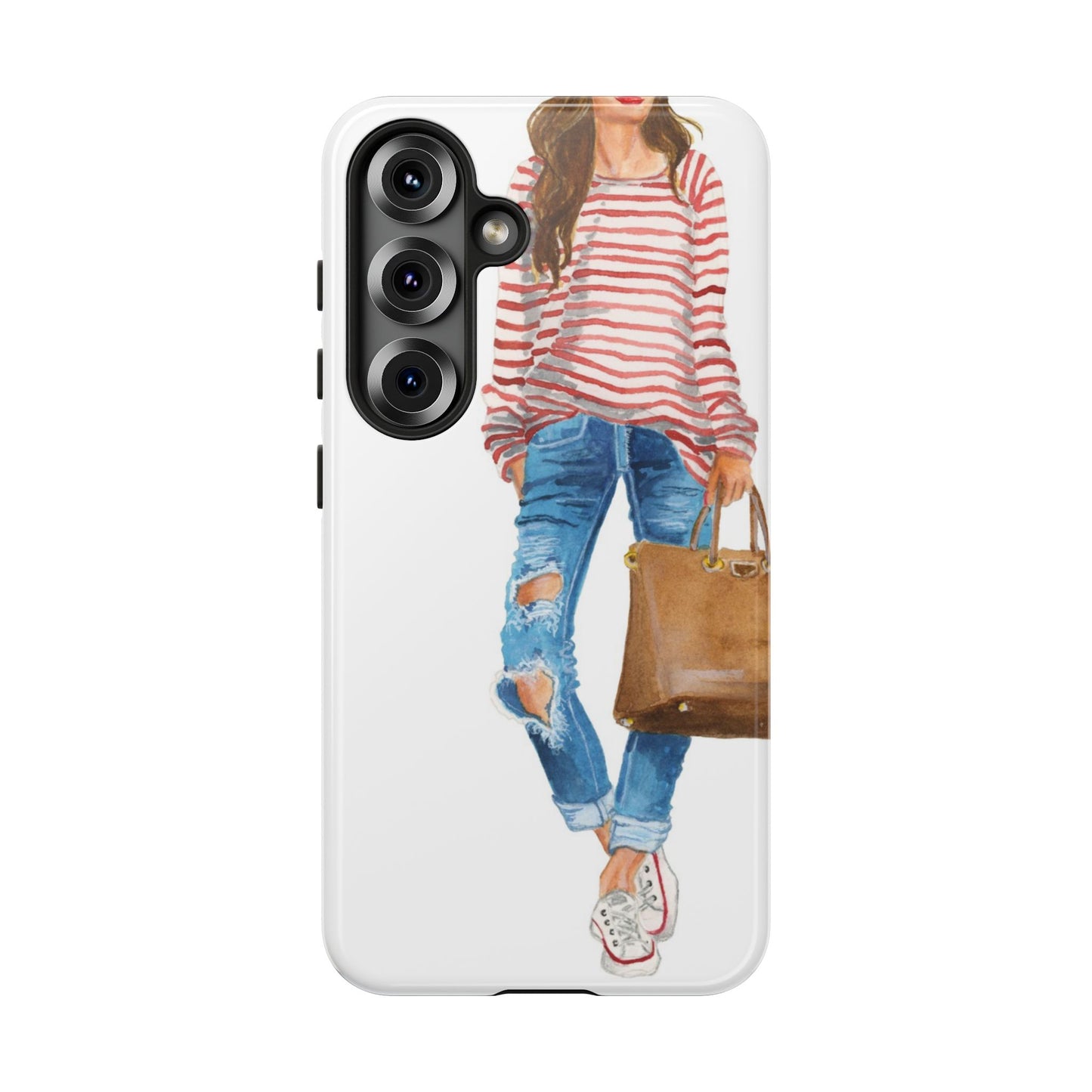 Red Stripes and Jeans PhoneCase