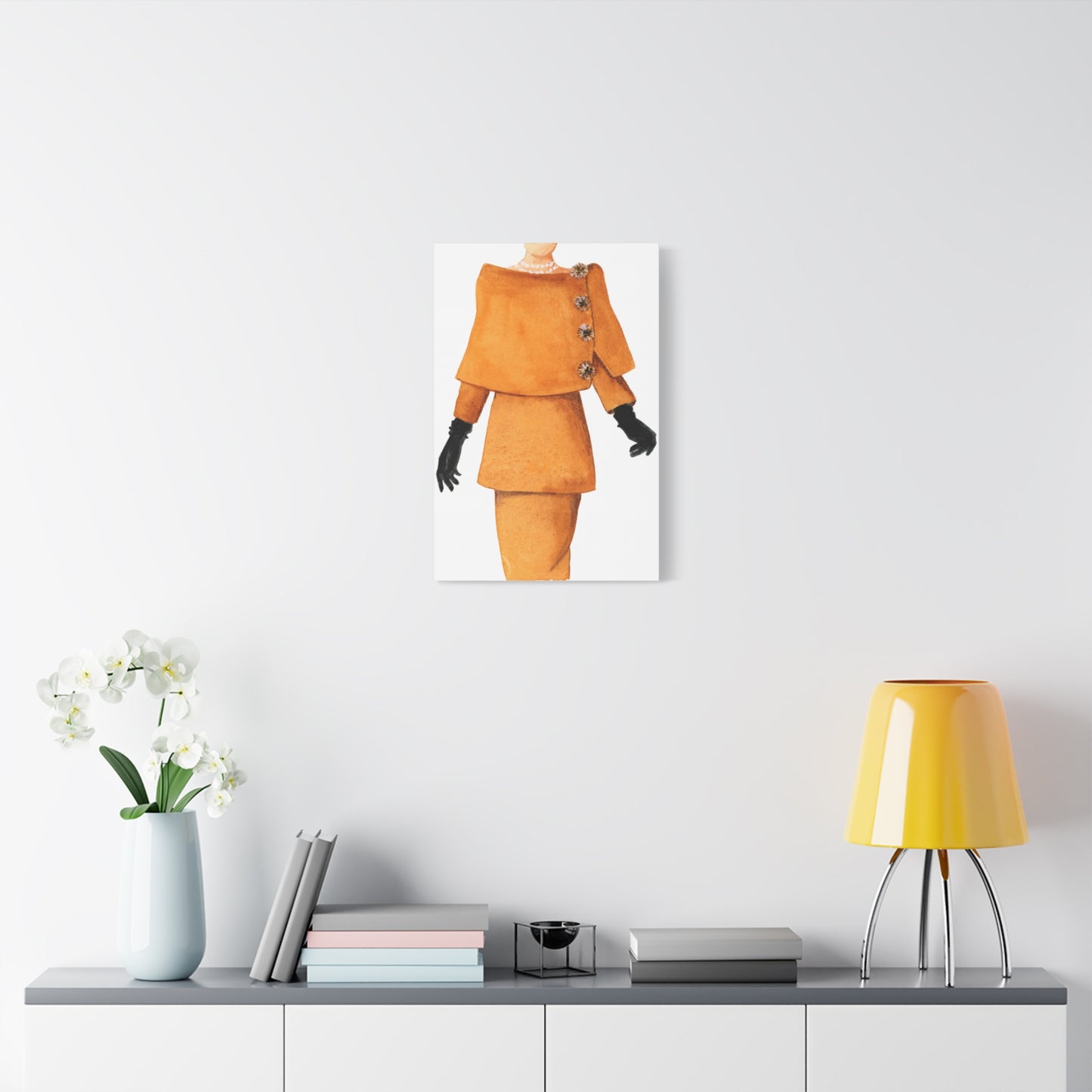 Orange Suede Matte Canvas, Stretched, 1.25"