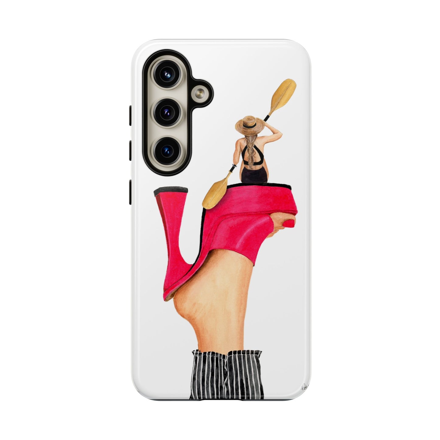 Kayaker On a Pink Shoe Phone Case