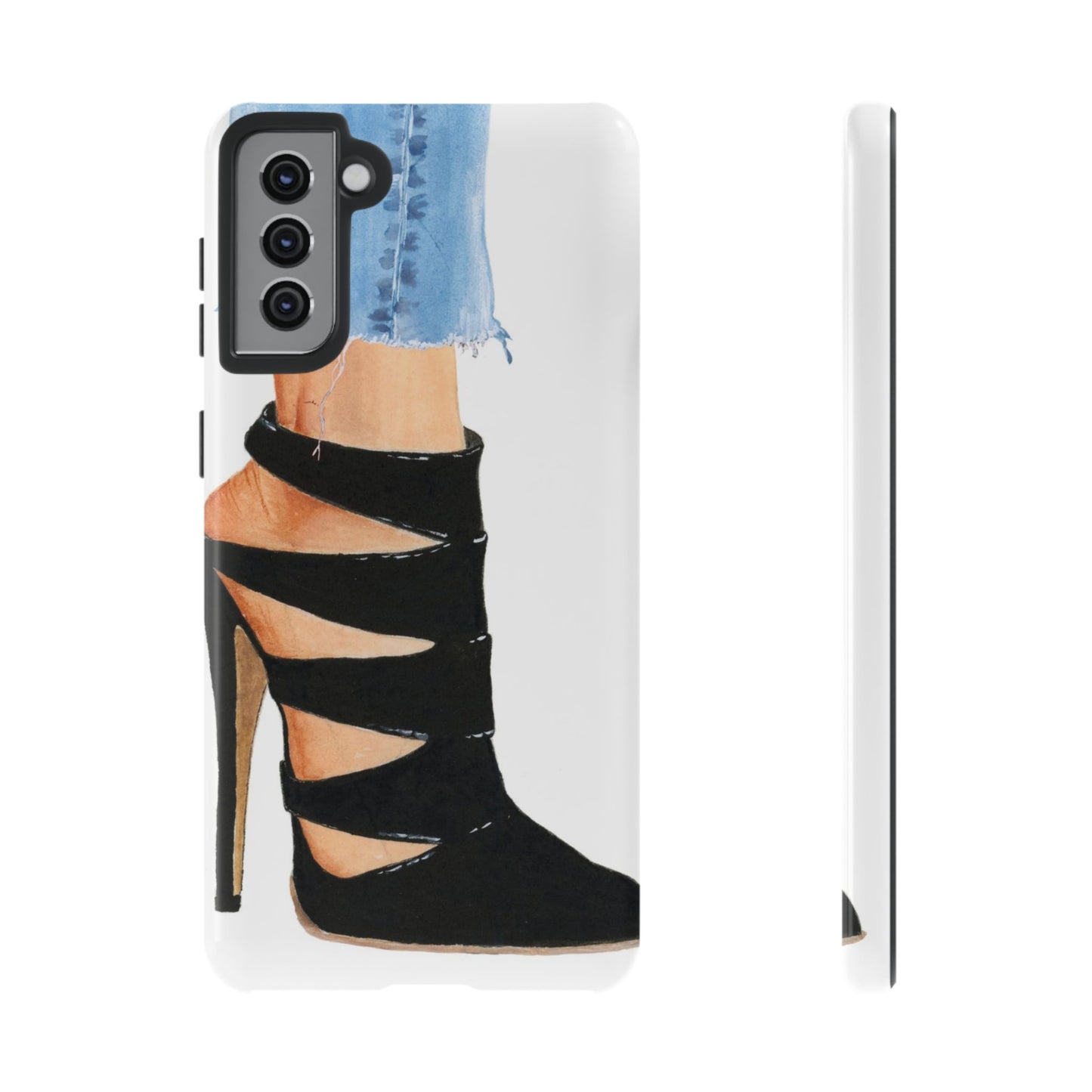 Black Straps and Jeans Phone Case