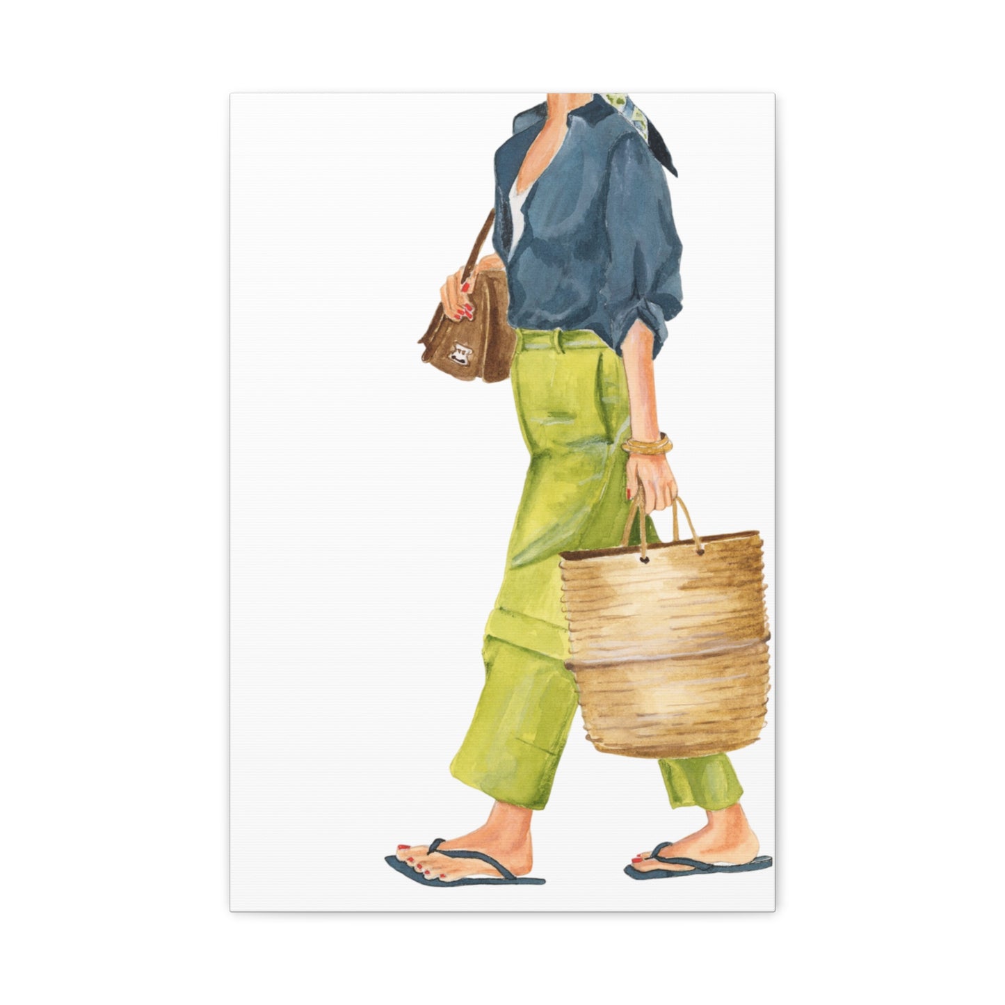 Lime Green Cargo's Matte Canvas, Stretched, 1.25"
