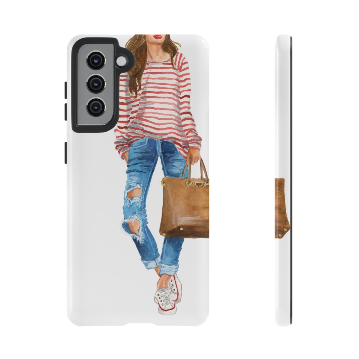 Red Stripes and Jeans PhoneCase