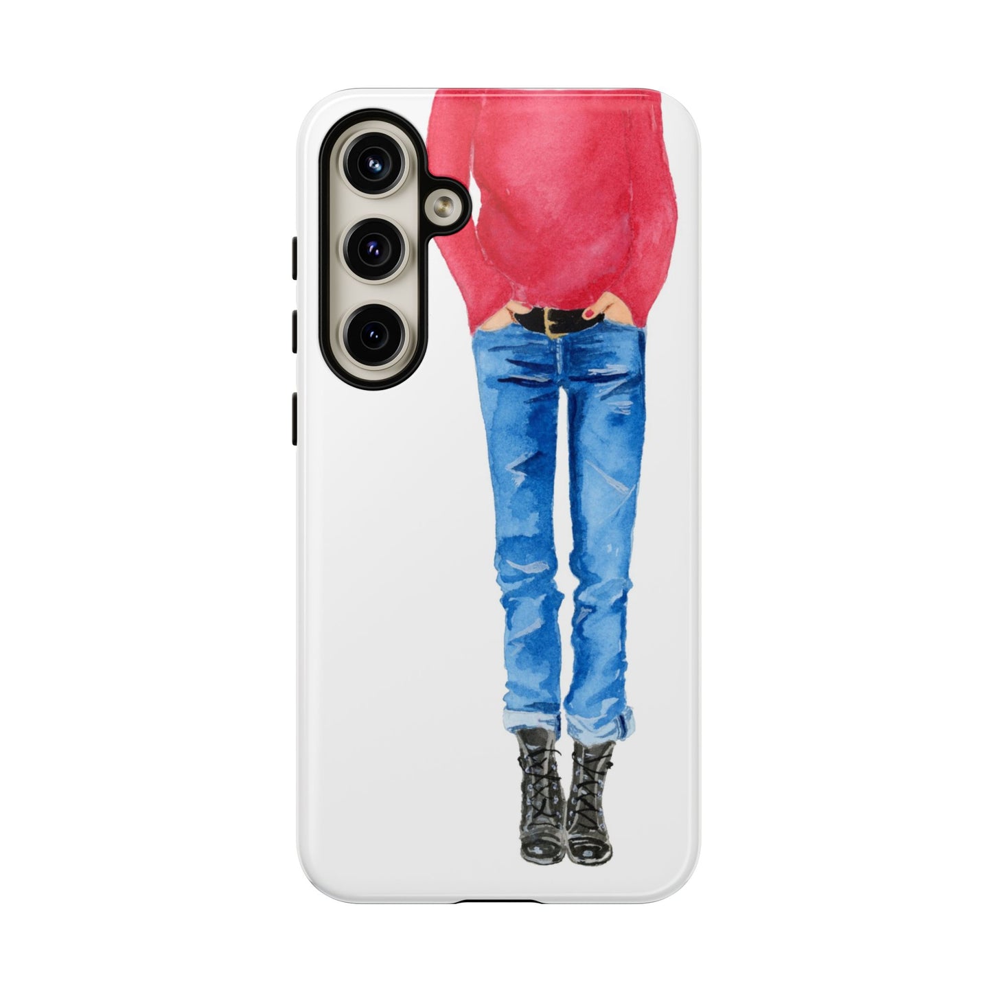 Black Lace-Up Boots Phone Case