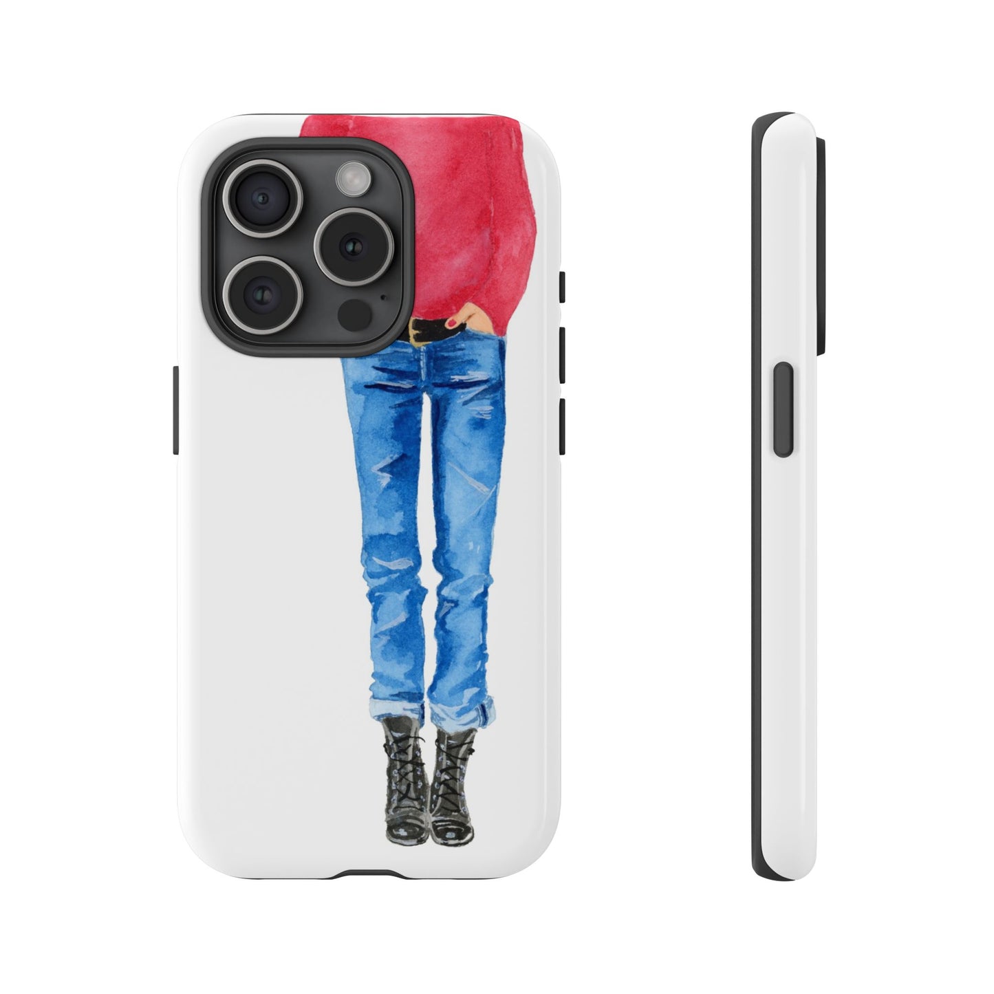 Black Lace-Up Boots Phone Case