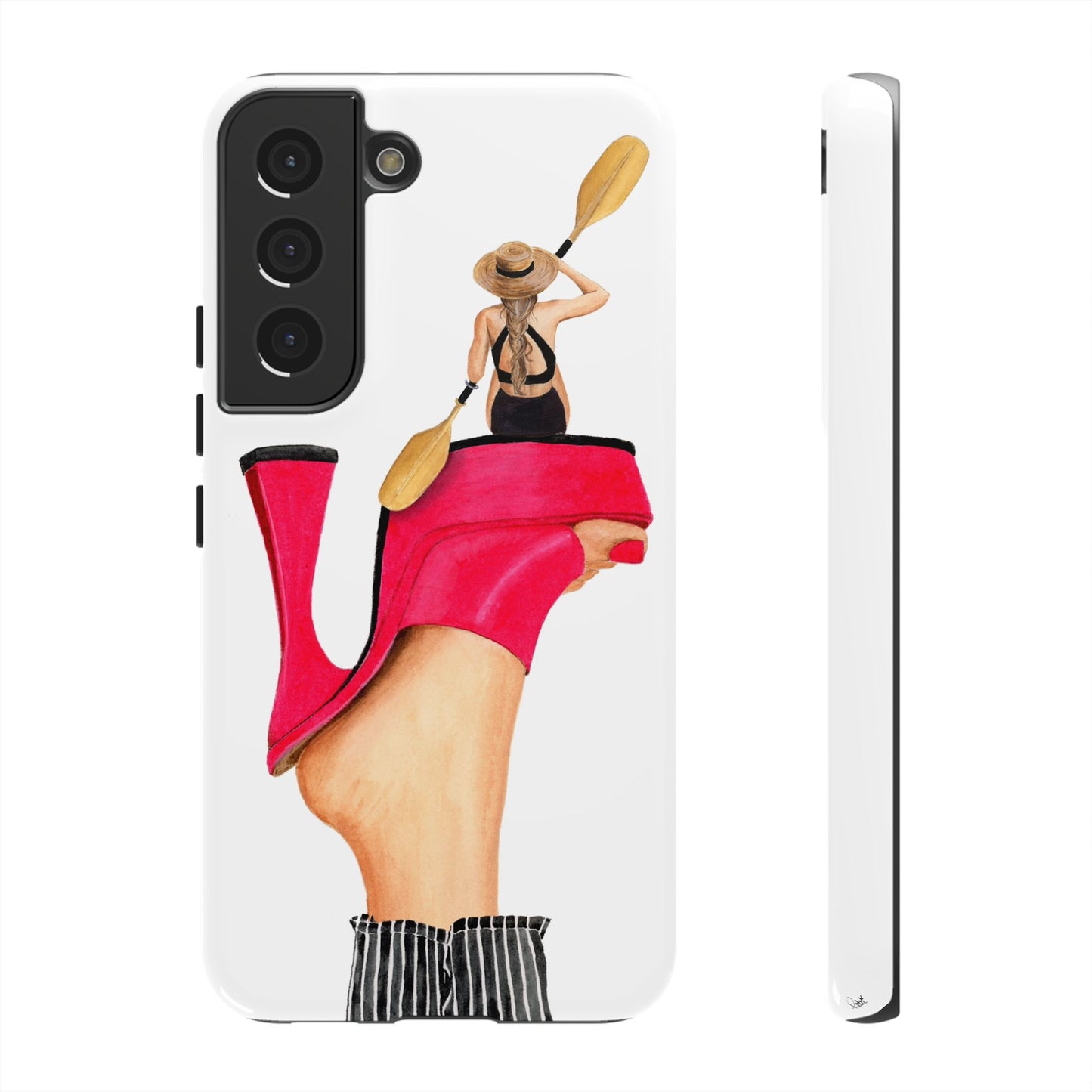 Kayaker On a Pink Shoe Phone Case