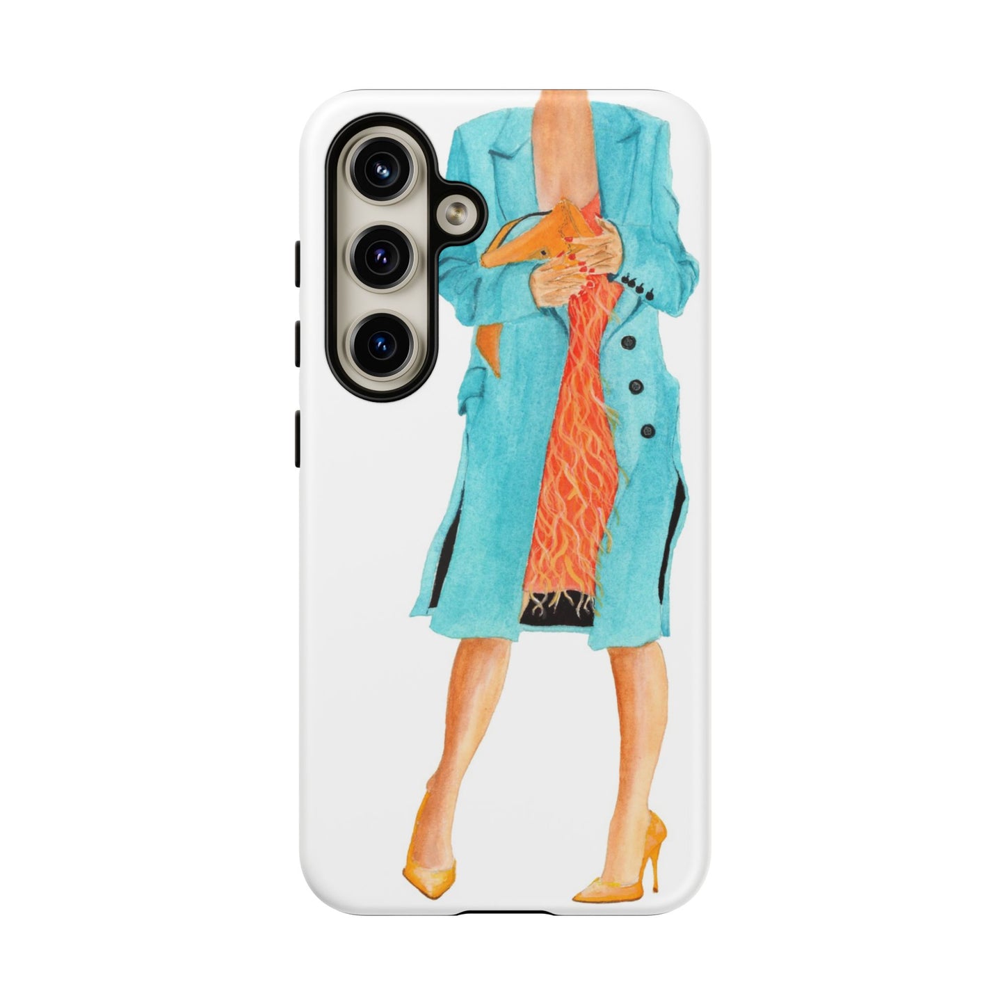Orange Shimmy Dress Phone Cases