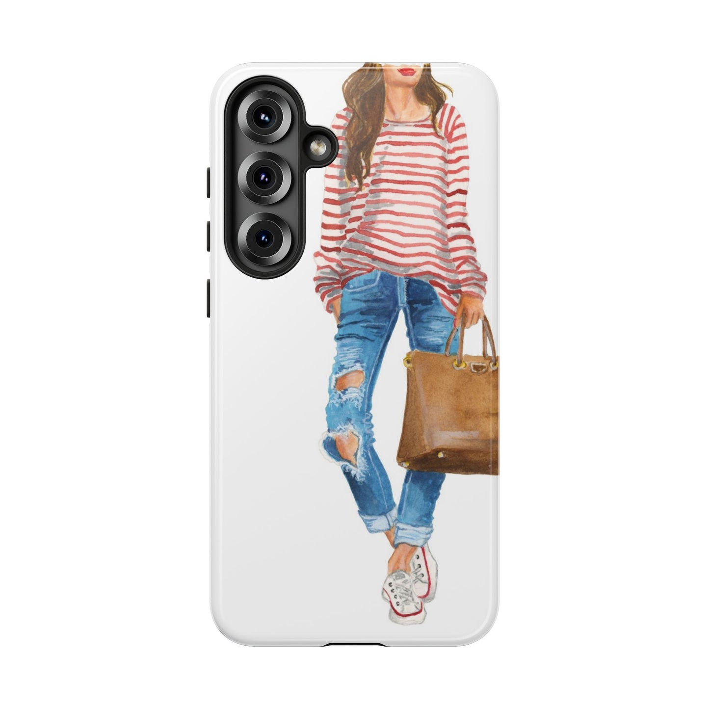Red Stripes and Jeans PhoneCase