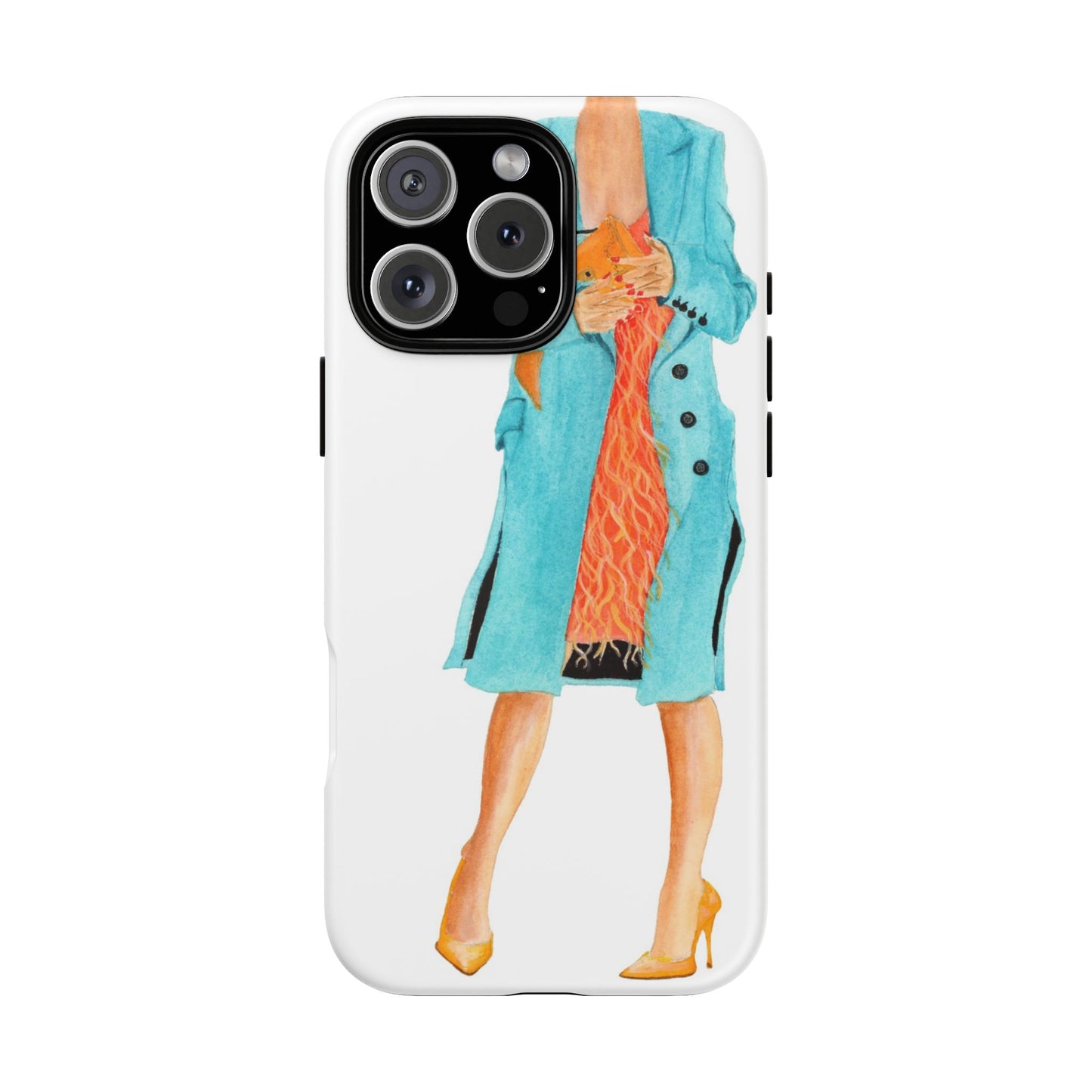 Orange Shimmy Dress Phone Cases