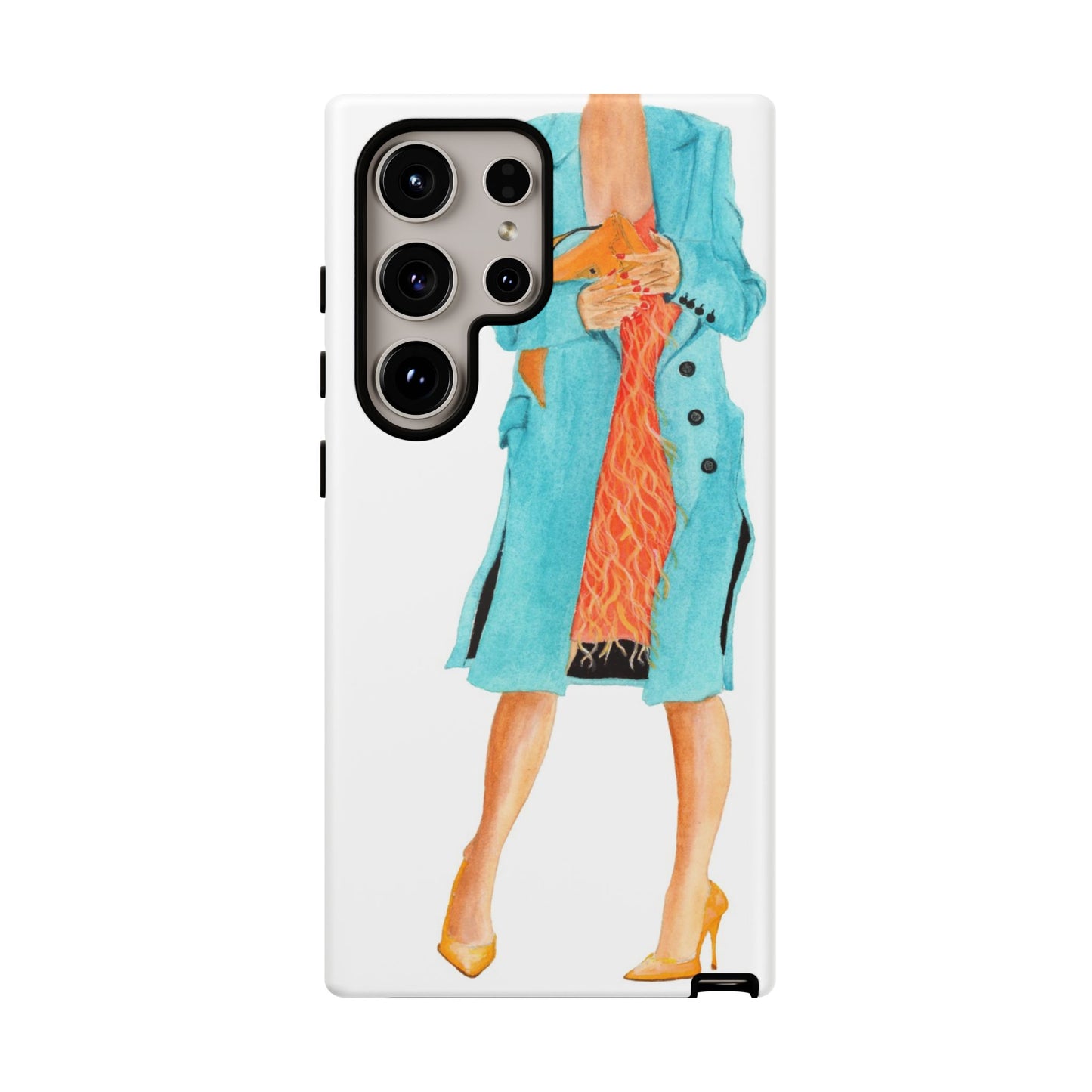 Orange Shimmy Dress Phone Cases