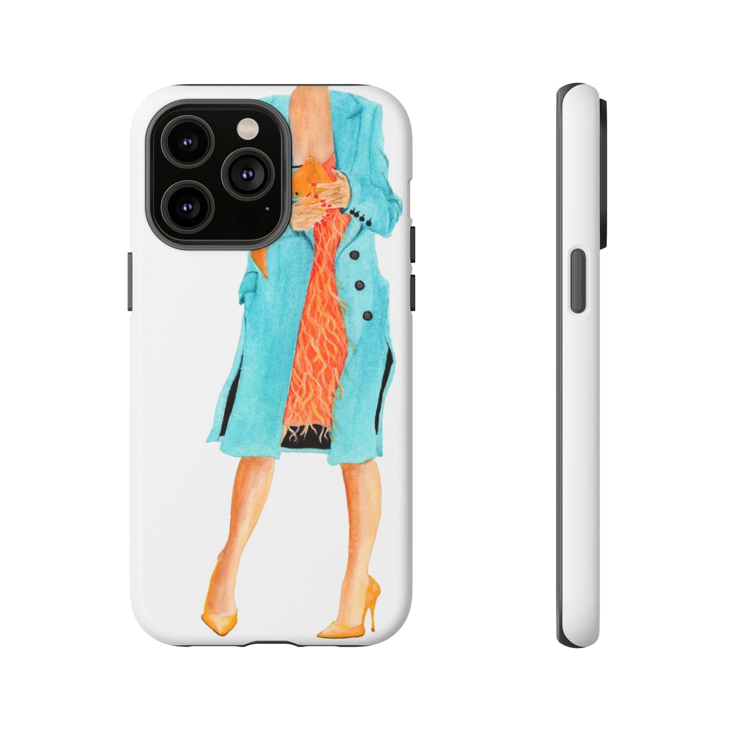 Orange Shimmy Dress Phone Cases