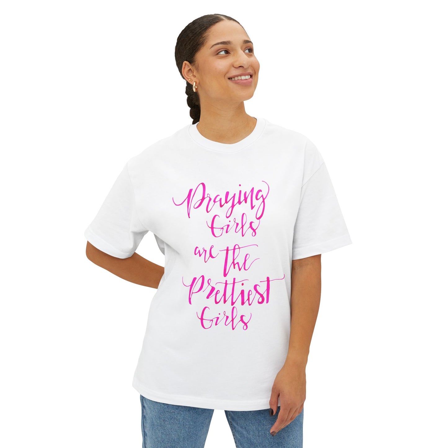 Praying Girls Unisex Oversized Boxy Tee