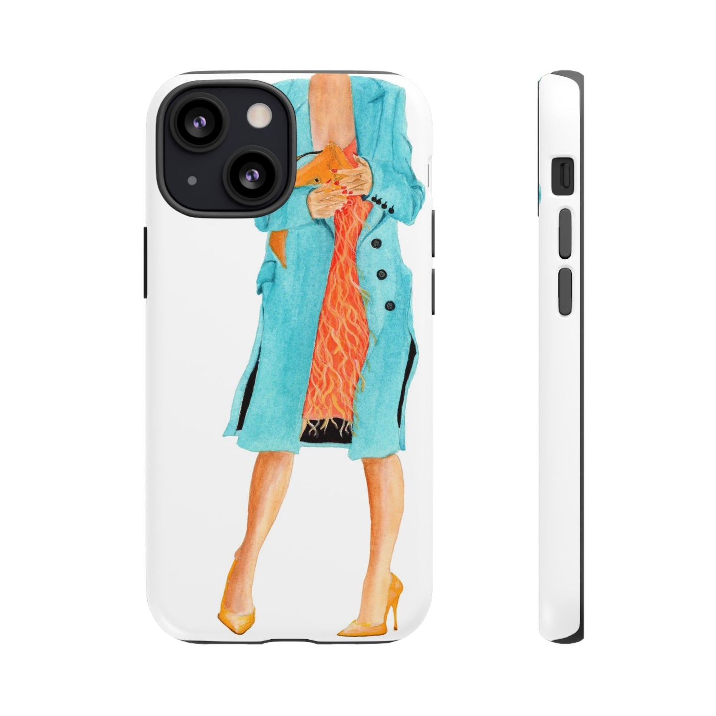 Orange Shimmy Dress Phone Cases