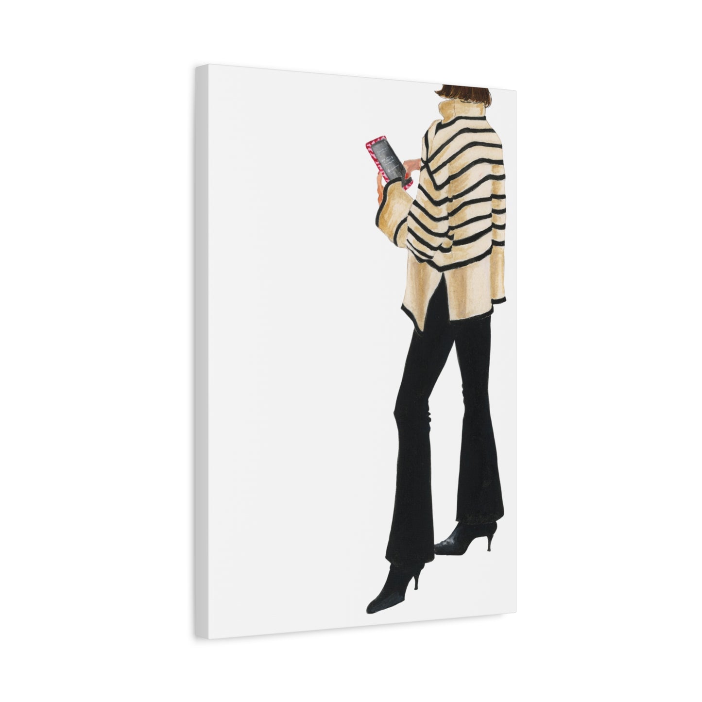 Texting Matte Canvas, Stretched, 1.25"