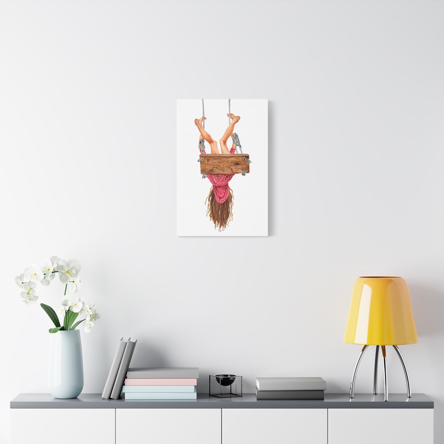 Upside Down Swinger Matte Canvas, Stretched, 1.25"