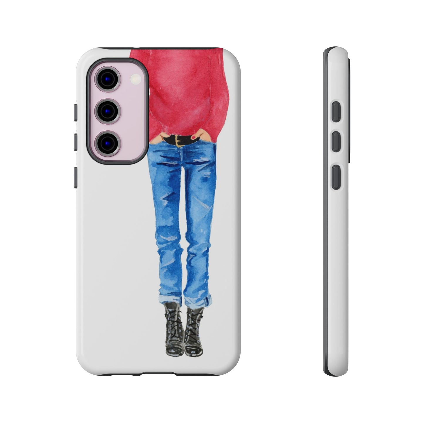 Black Lace-Up Boots Phone Case