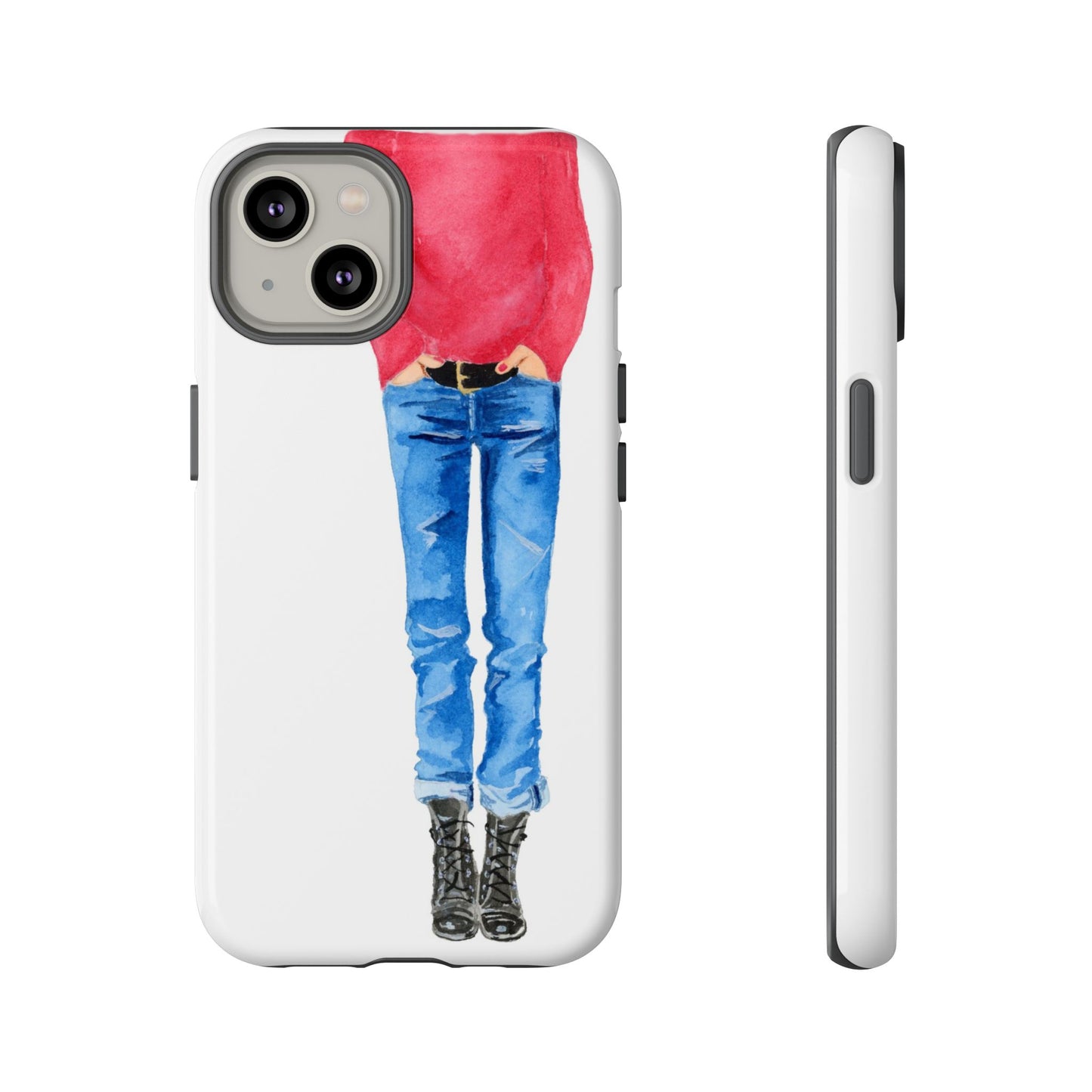 Black Lace-Up Boots Phone Case