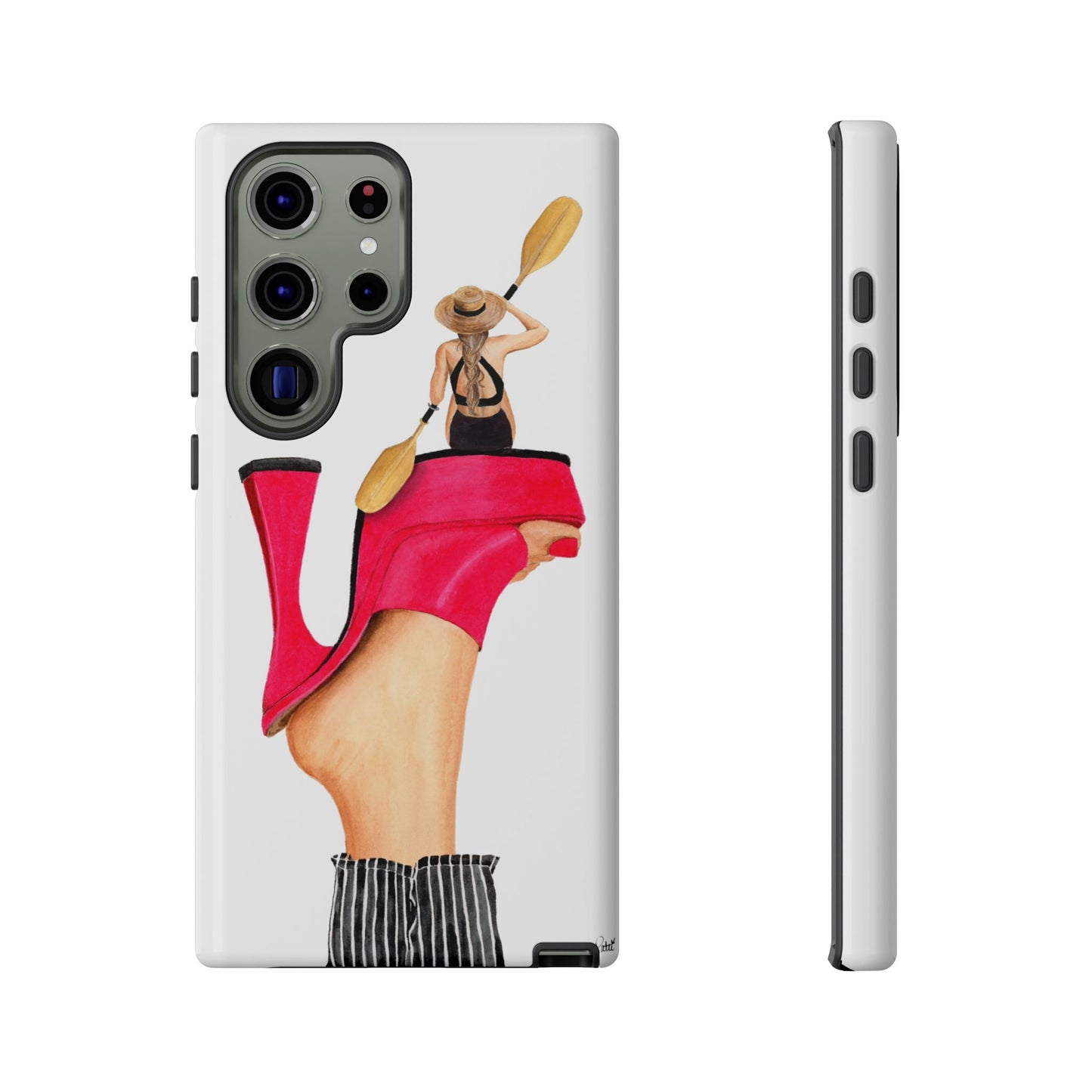 Kayaker On a Pink Shoe Phone Case