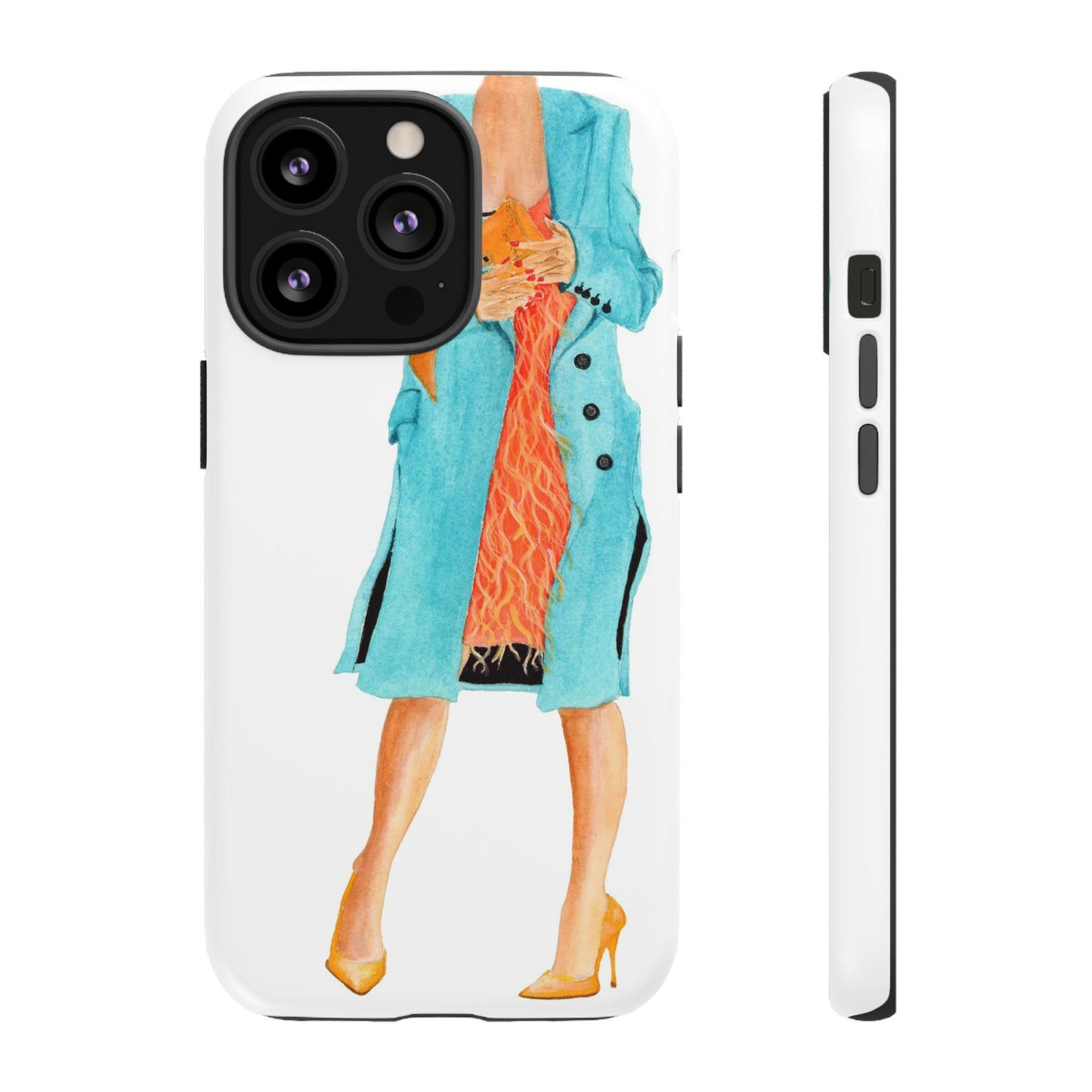 Orange Shimmy Dress Phone Cases