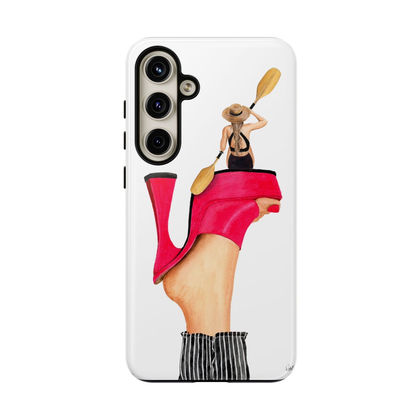 Kayaker On a Pink Shoe Phone Case