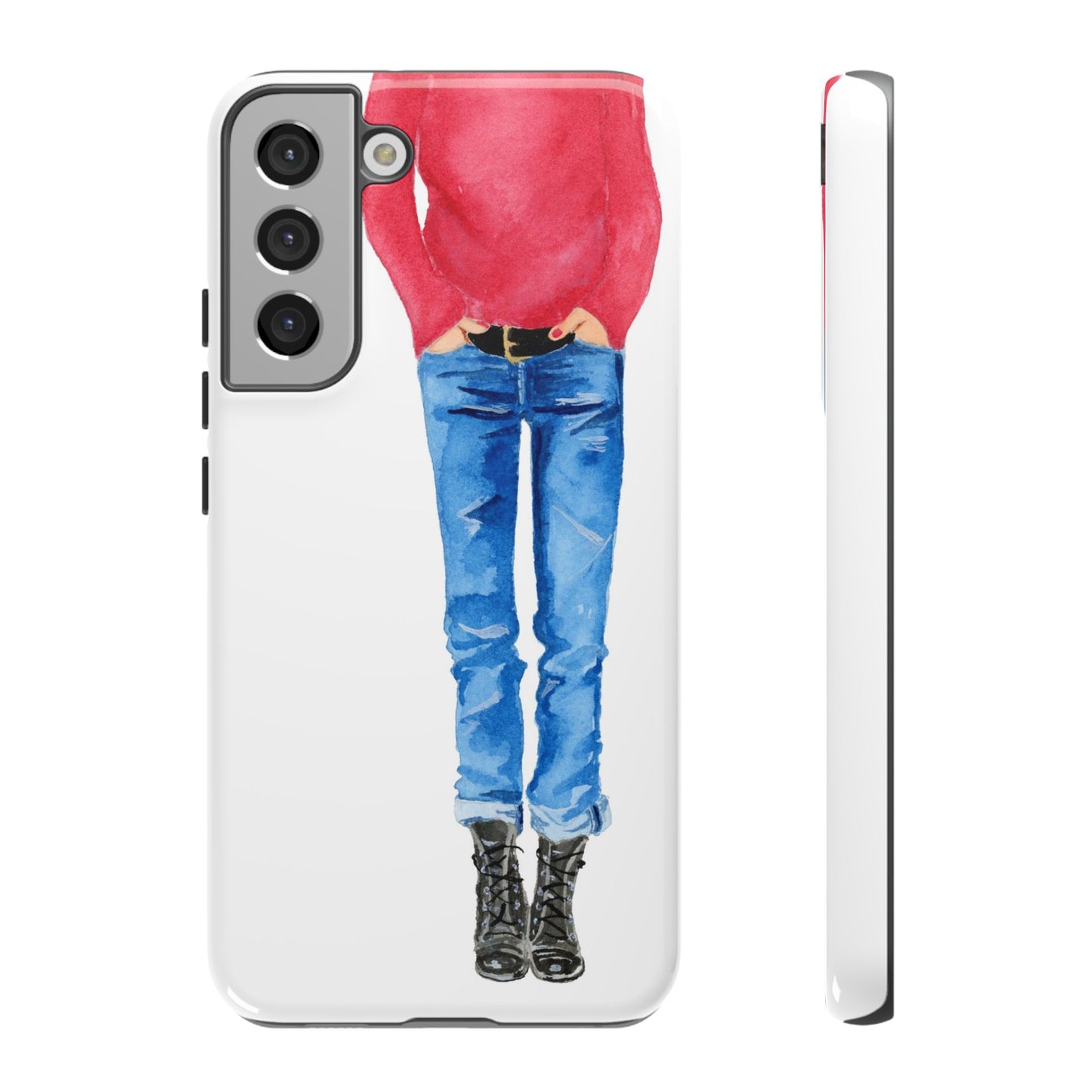 Black Lace-Up Boots Phone Case