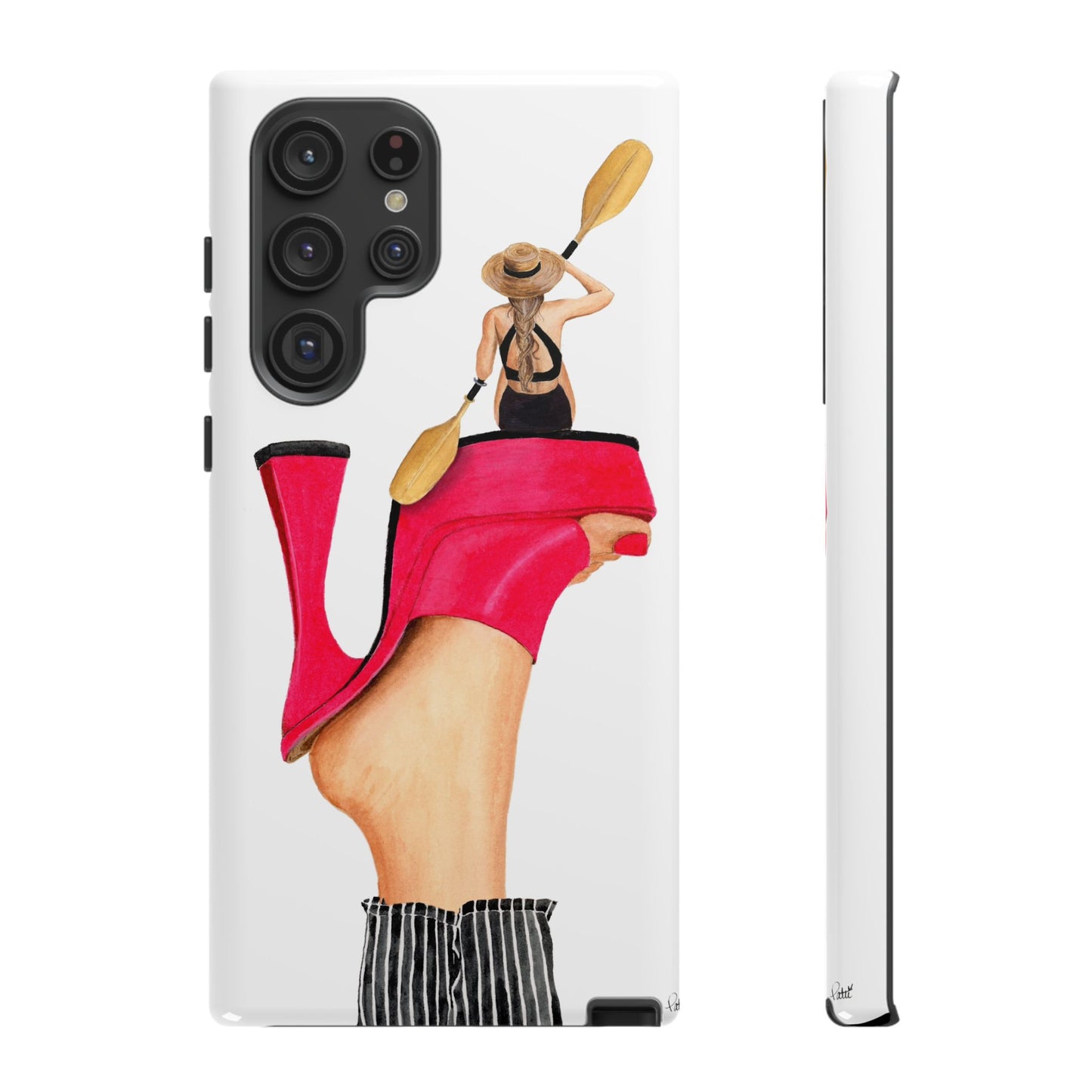 Kayaker On a Pink Shoe Phone Case