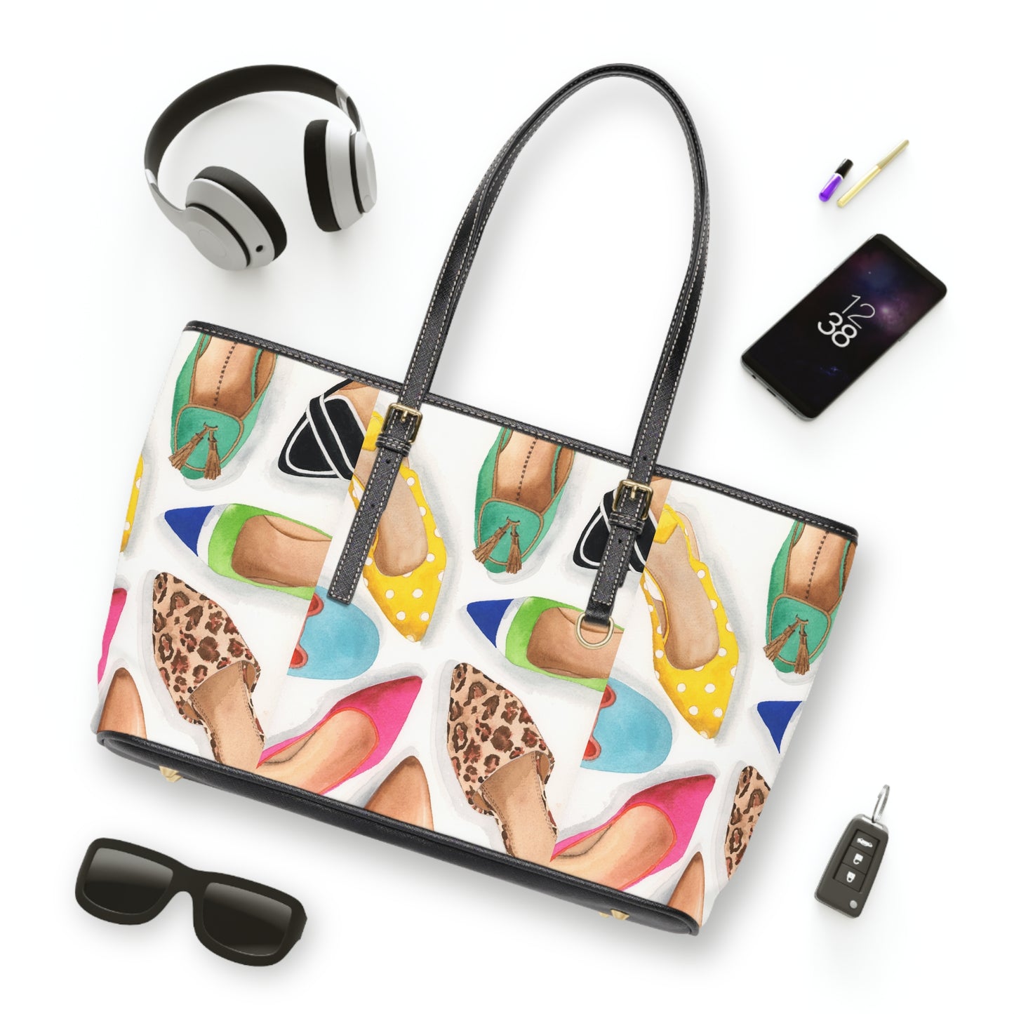 Mules and Slides PU Leather Shoulder Bag