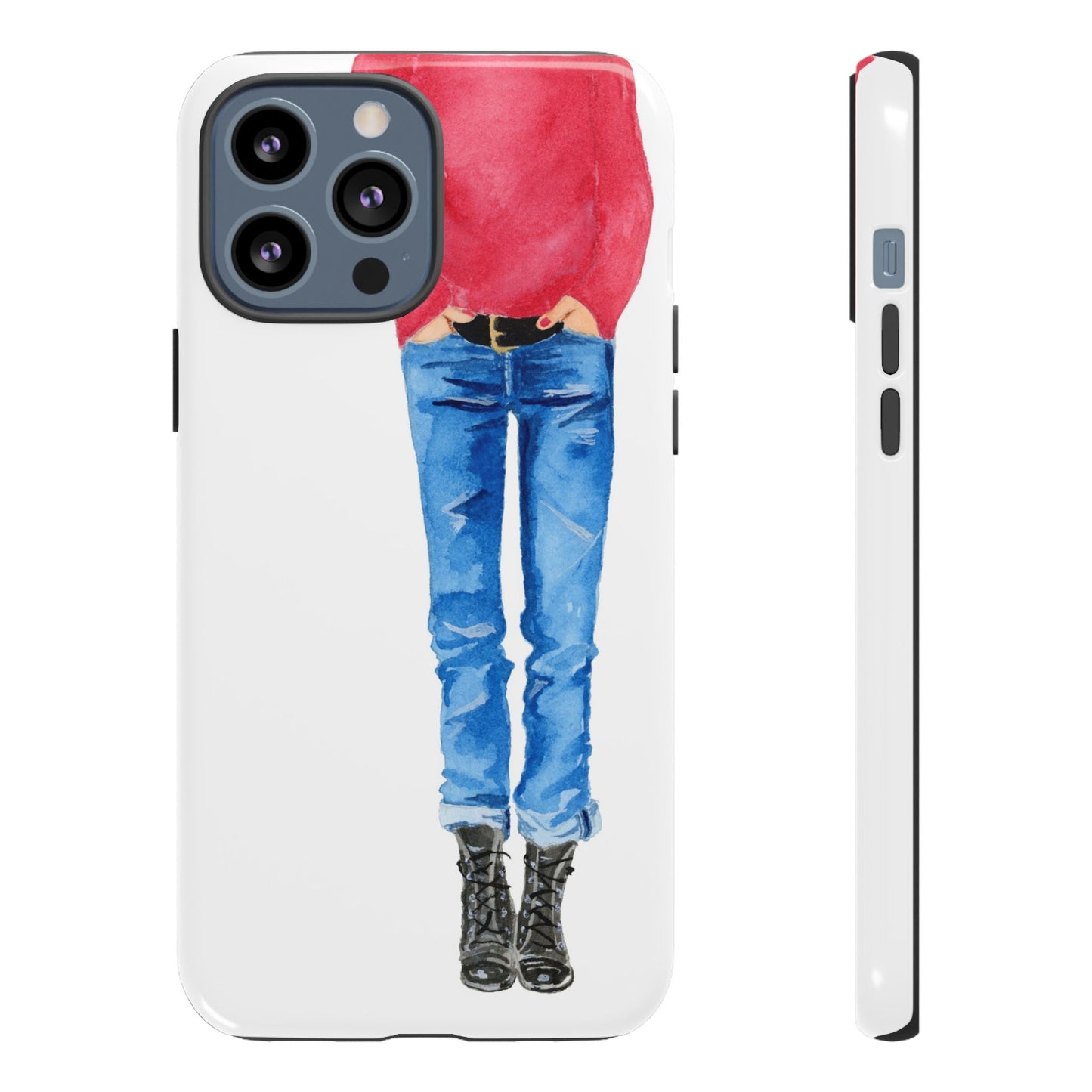 Black Lace-Up Boots Phone Case