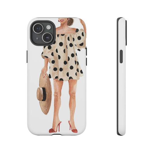 Straw Hat and Polka Dots Phone Case