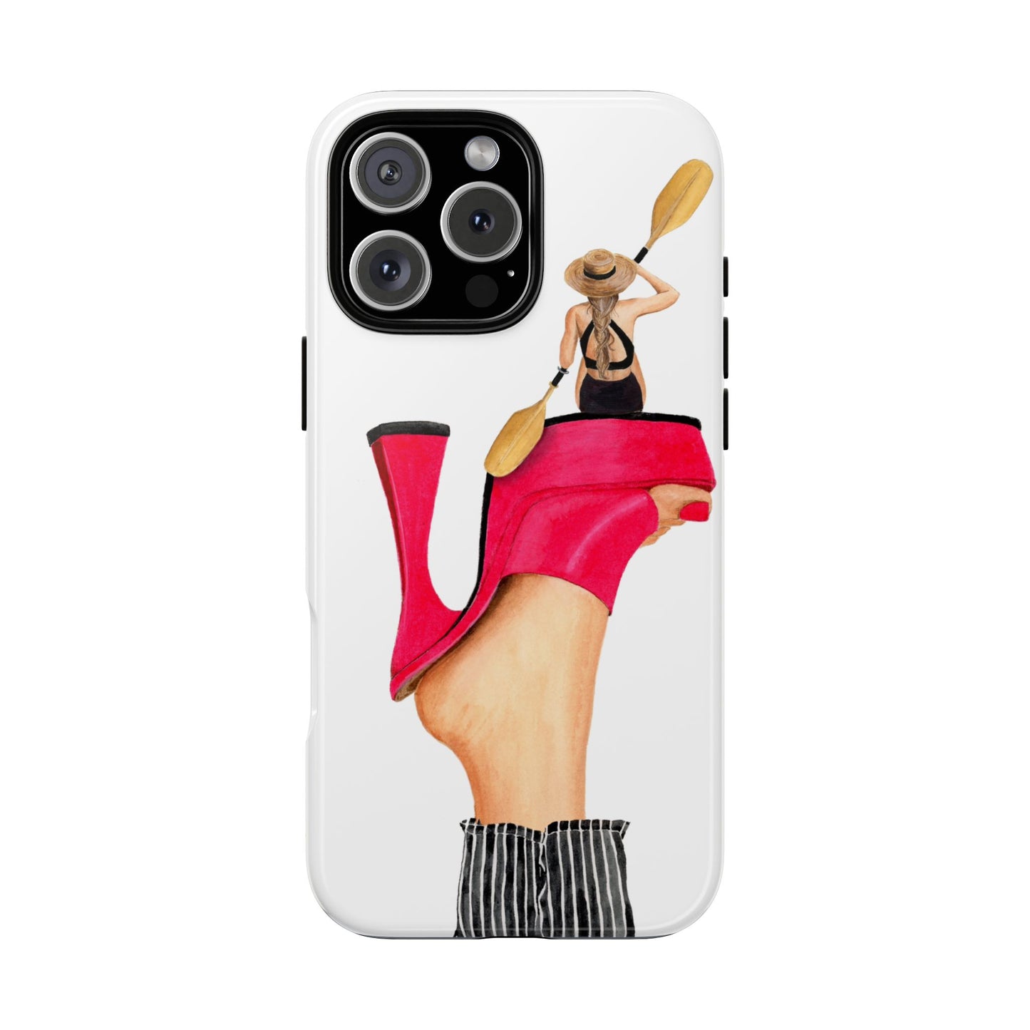 Kayaker On a Pink Shoe Phone Case