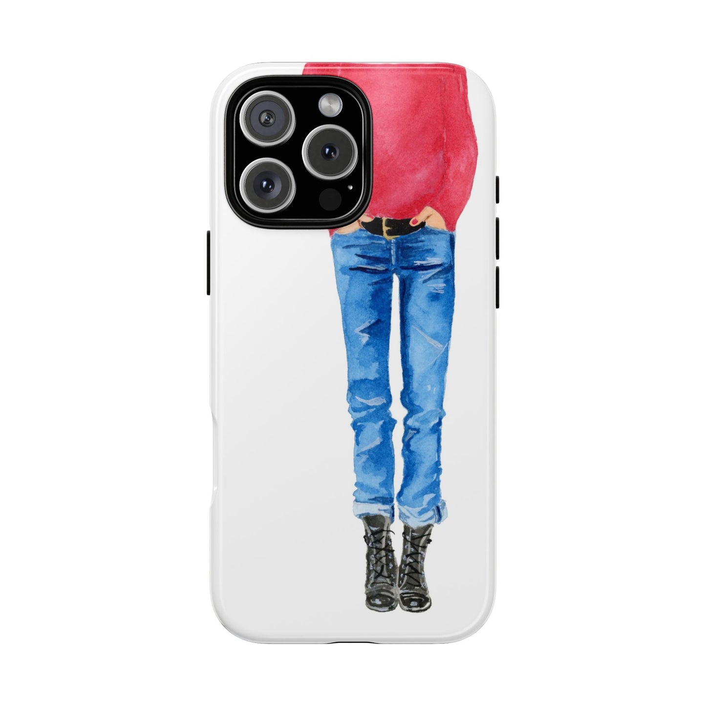 Black Lace-Up Boots Phone Case