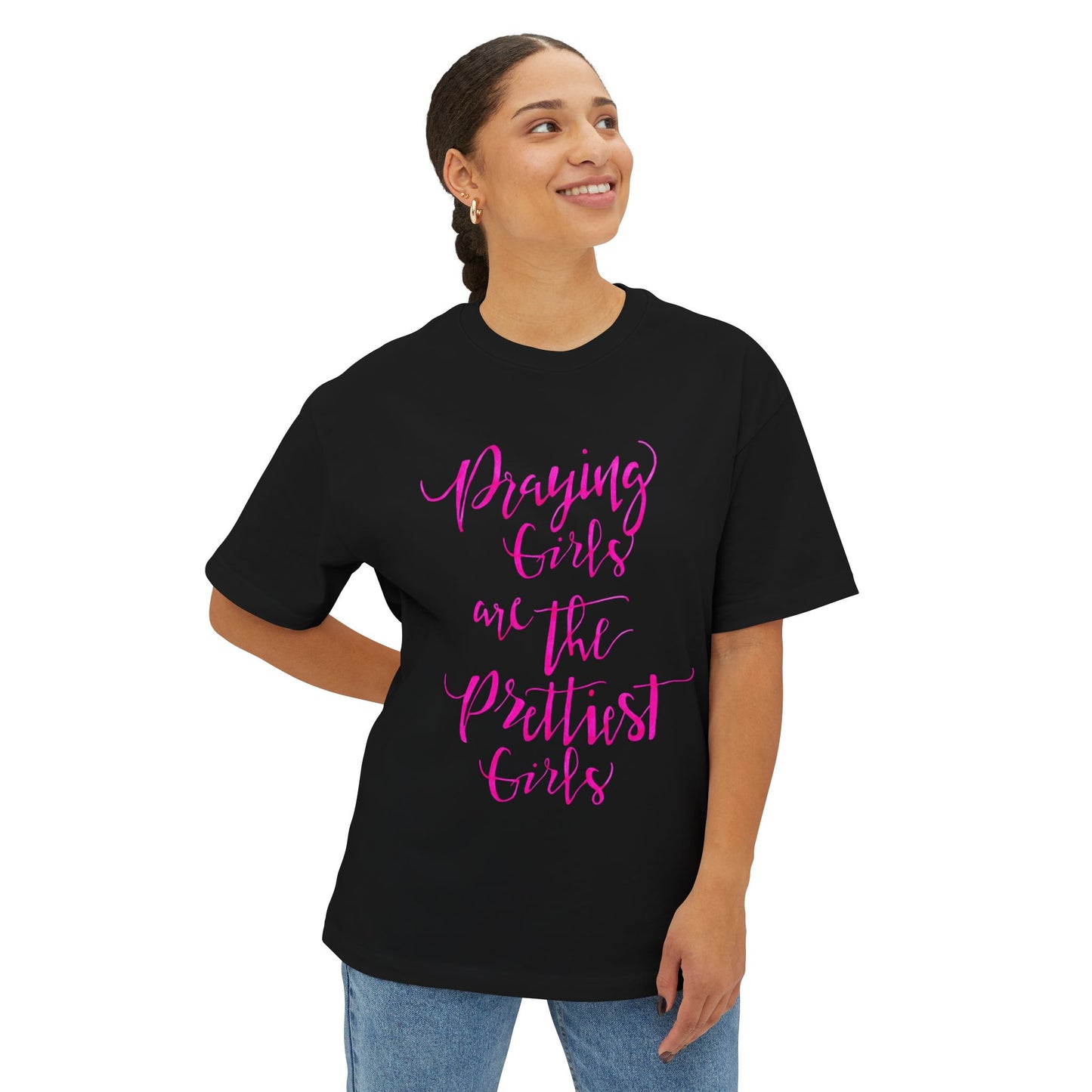 Praying Girls Unisex Oversized Boxy Tee