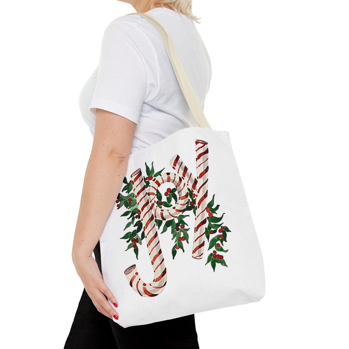 Peppermint Joy Tote Bag (AOP)